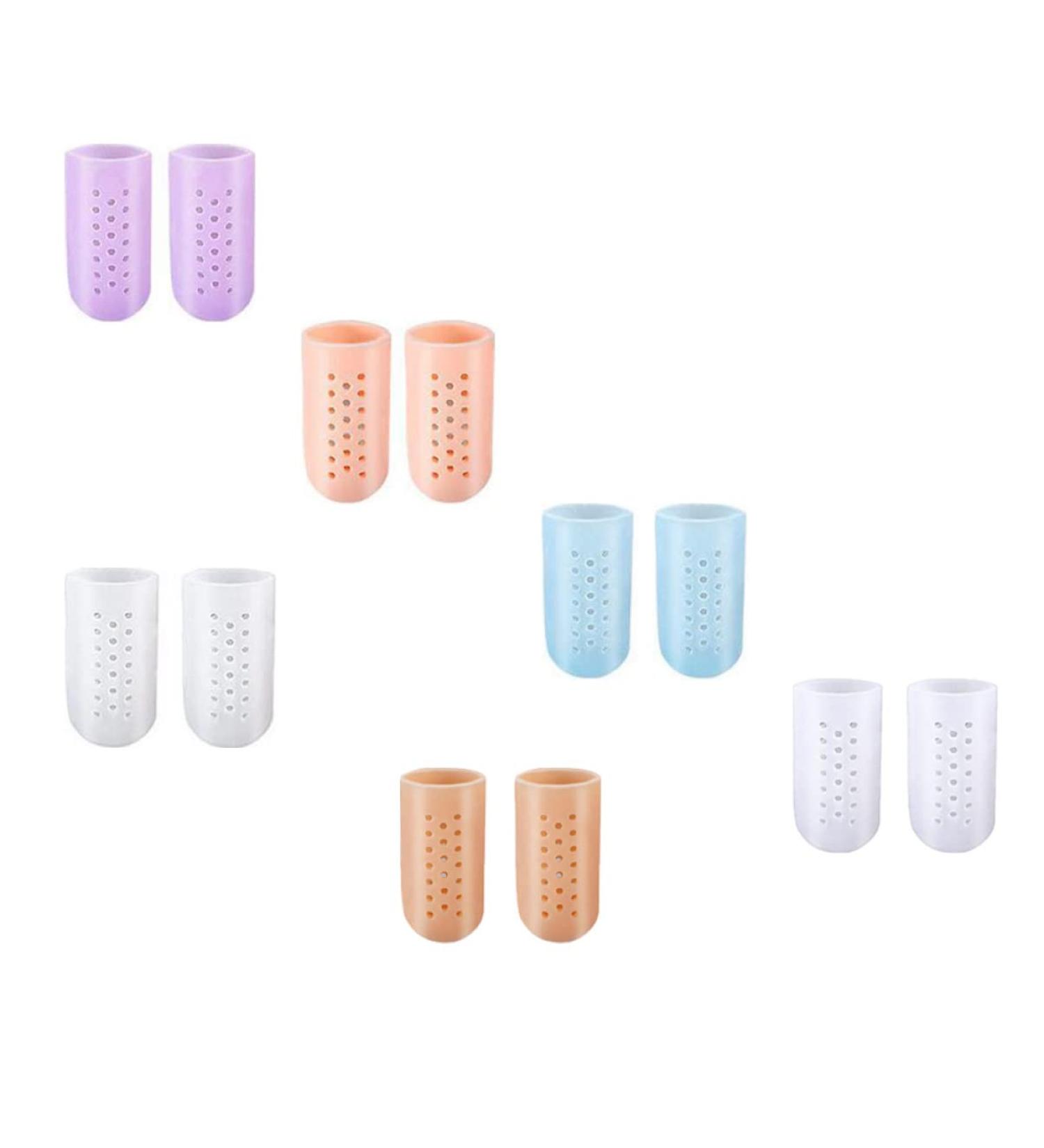 Minkissy 6 Pairs Callus and Corn Protectors for Men - Breathable Toe Caps for Blister and Callus Relief - Wear-Resistant and Elastic - 4.5x2.2cm - Buy Online on GoSupps.com