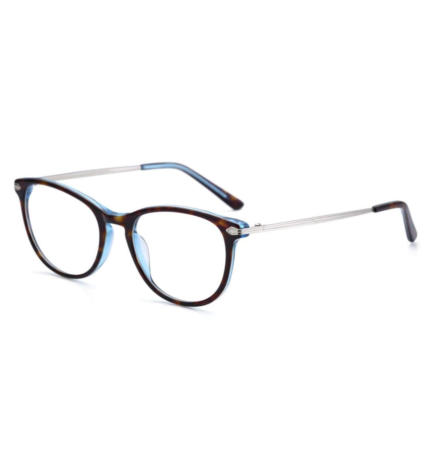 ZENOTTIC Vintage Round Glasses Frame - Retro Clear Lens Nerd Glasses for Women & Men - Tortoiseshell/Blue No Prescription International Shipping - Buy Online on GoSupps.com