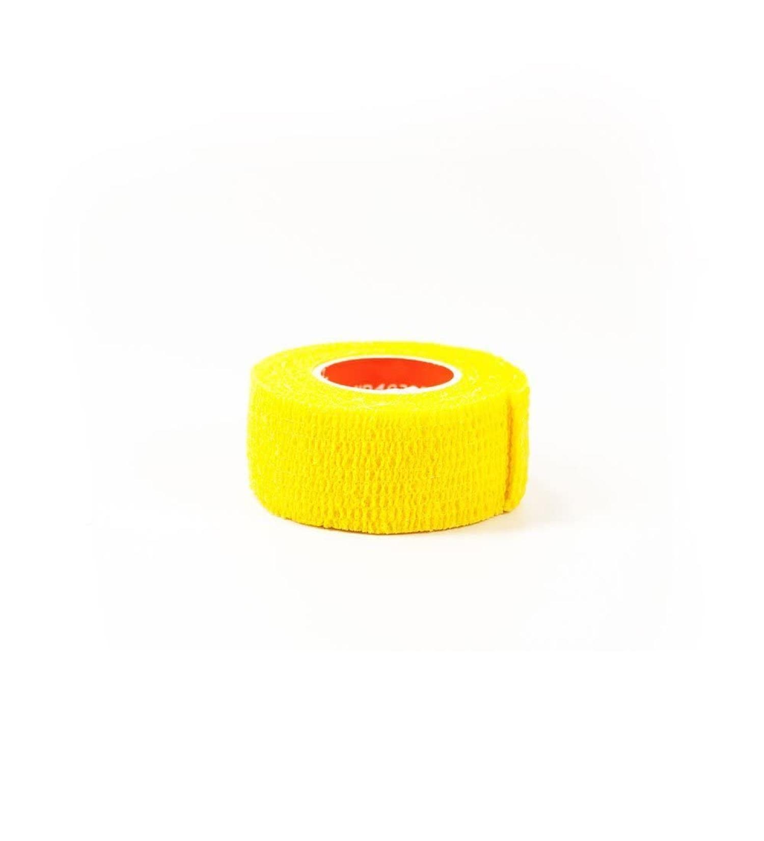 First Aid 4 Sport Latex Free Cohesive Bandage - 2.5cm x 4.5m Yellow - 1 Roll Yellow 2.5 Centimetres