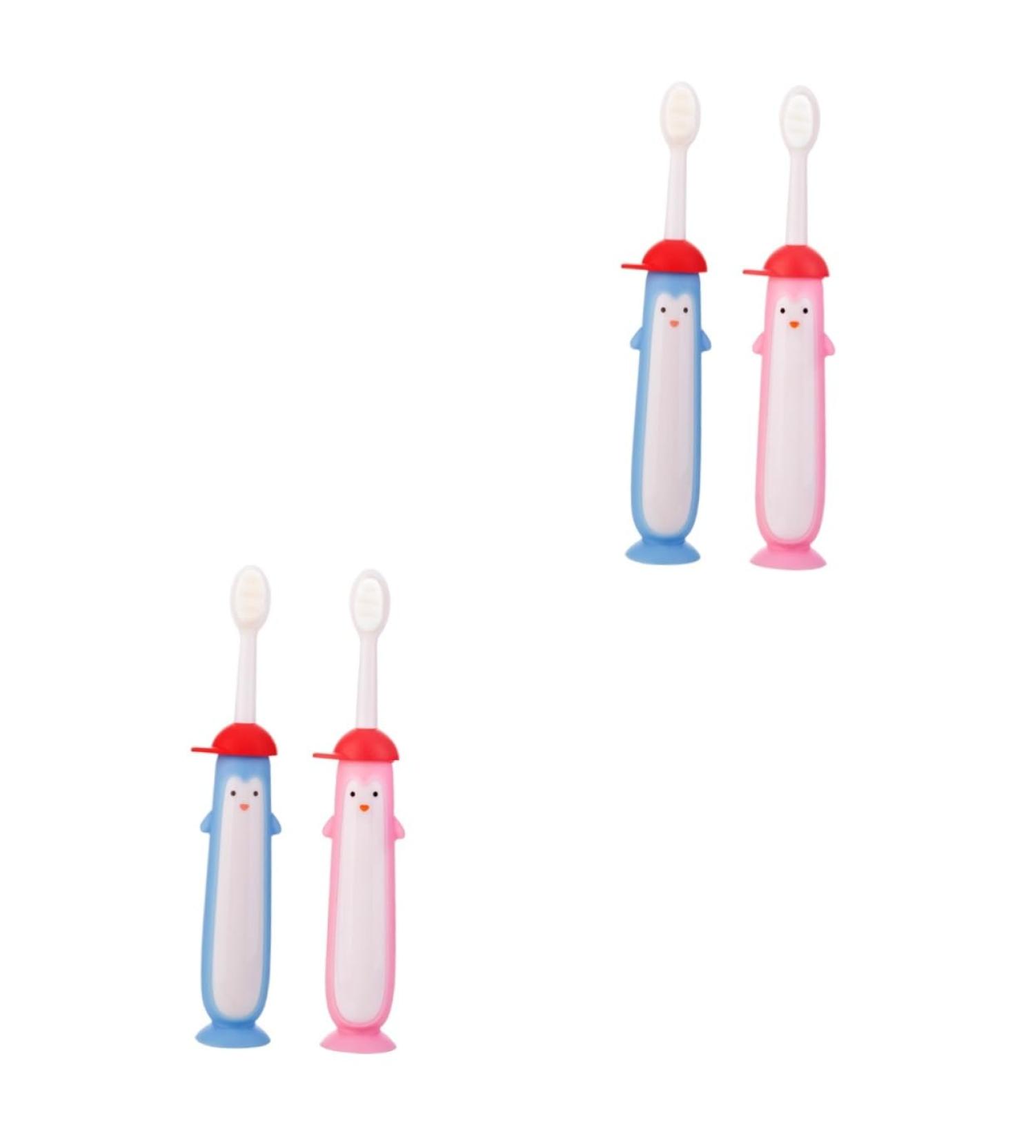 Healeved 4-Piece Children's Toothbrush Set - Daily Oral Care for Kids | Soft Hand Cleaning & Massage Brushes - Buy Online on GoSupps.com