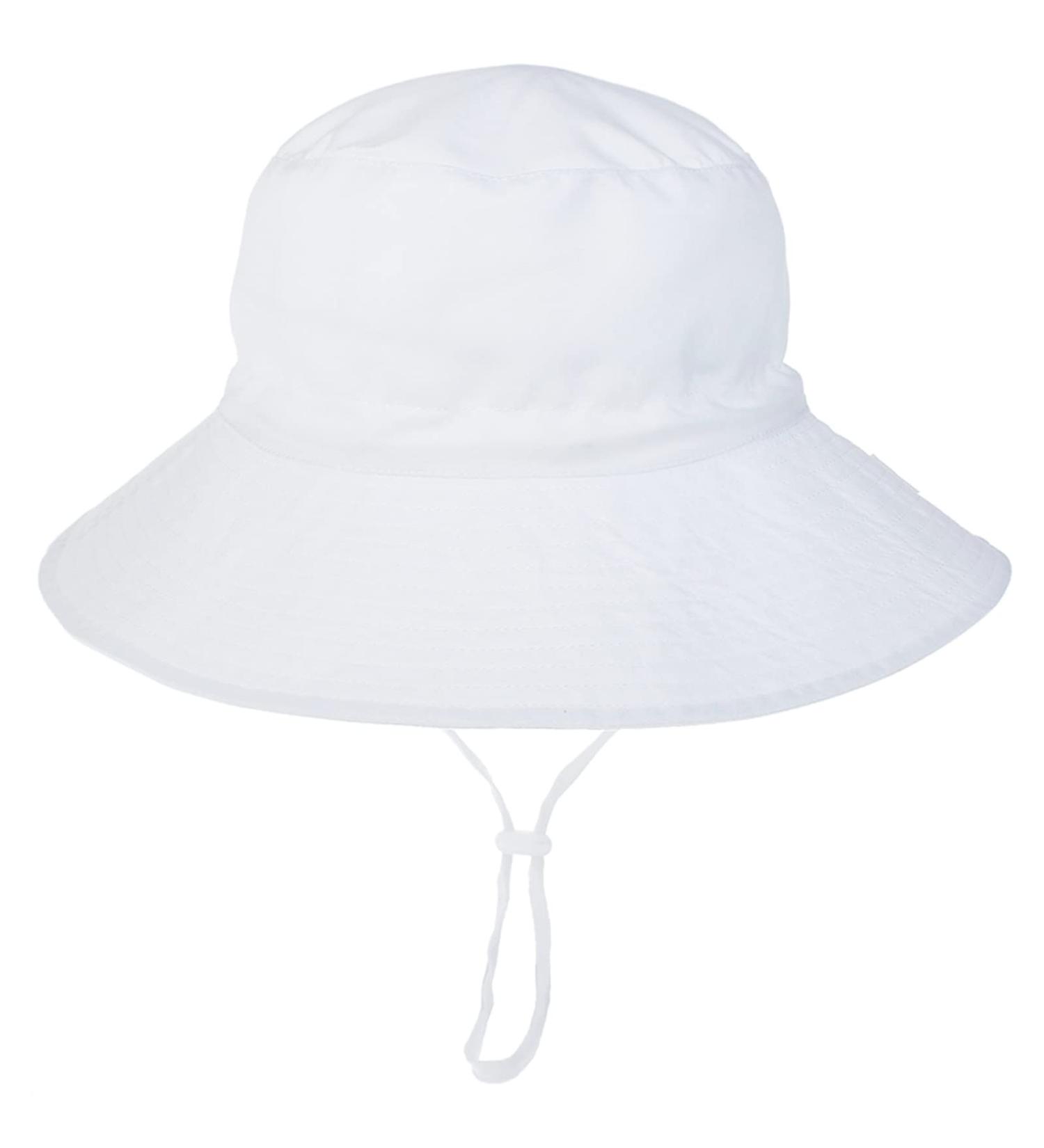 XYIYI Kids Bucket Hat | Adjustable Sun Hat for Boys Girls 2-6 Years | Breathable Beach Hat - White - Buy Online on GoSupps.com