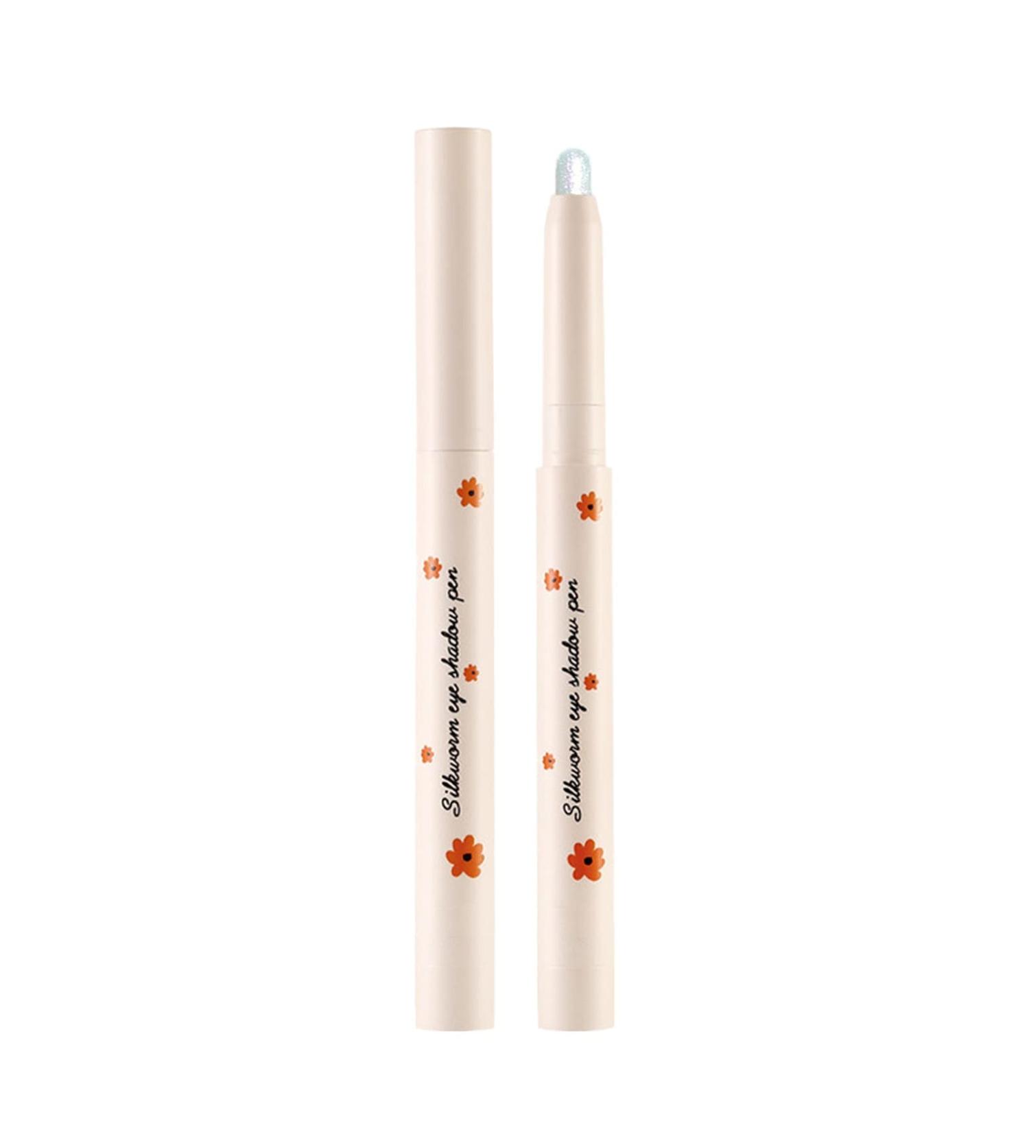 Lying Silkworm Pen Highlighter Stick Waterproof Sweat Champagne Gold Pearl White Eye Shadow Pen Highlight Three Tear Eye Makeup Dragon Beauty Makeup (D One Size) One Size D