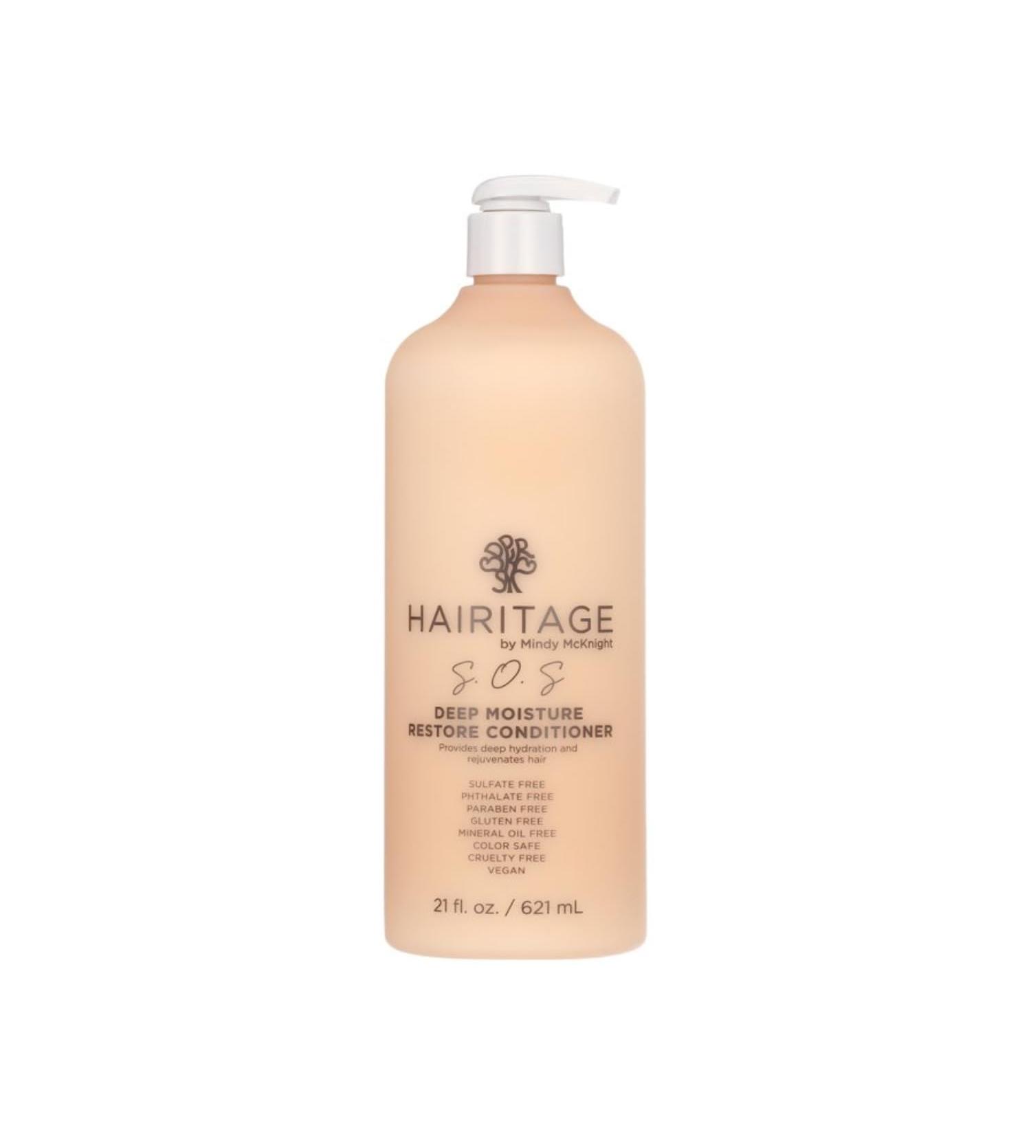 Hairitage Deep Moisture & Restore Deep Conditioner | Hydrating Safflower Oil for Dry Thick Curly & Wavy Hair | Vegan | 21 fl. oz - Buy Online on GoSupps.com