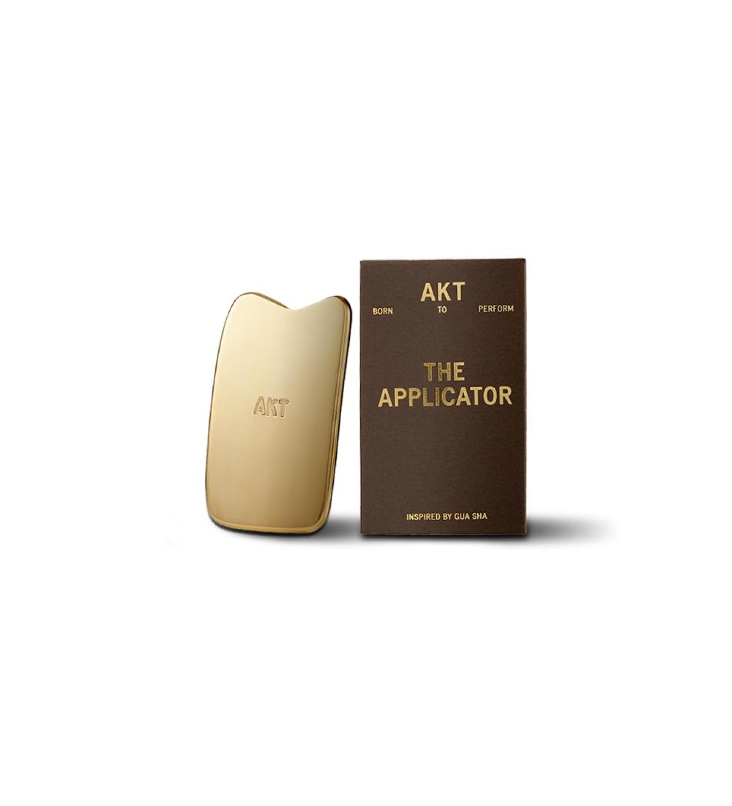 Akt THE APPLICATOR. Inspired by GUA SHA for improved micro-circulation. 100% PLASTIC FREE Made from premium quality brass. Use to apply your NATURAL DEODORANT BALM from LONDON - Buy Online on GoSupps.com