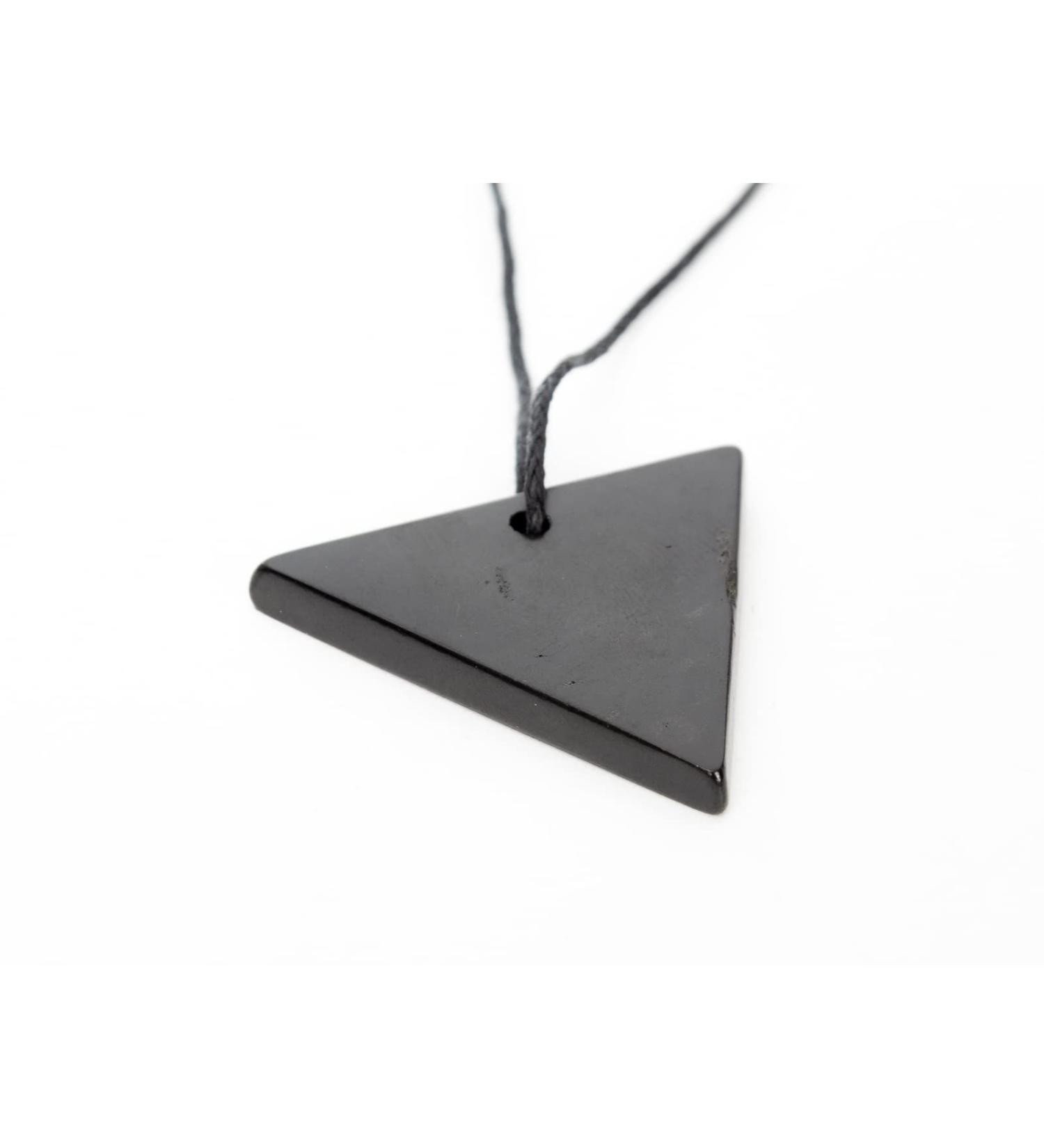 Shungite Pendant Healing Stone - Chakra & Energy Balancing Jewelry (Reversed Triangle) - International Shipping Available - Buy Online on GoSupps.com