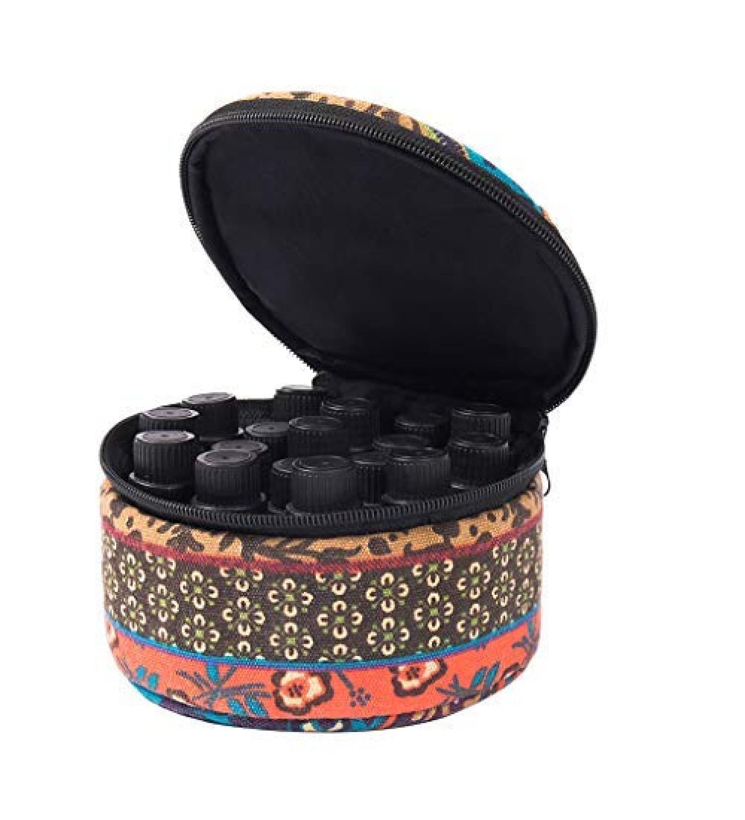 Essential Oil Carrier Bag - Compact Storage for 5ml 10ml & 15ml Bottles | Ideal for Travel & Organization - Buy Online on GoSupps.com