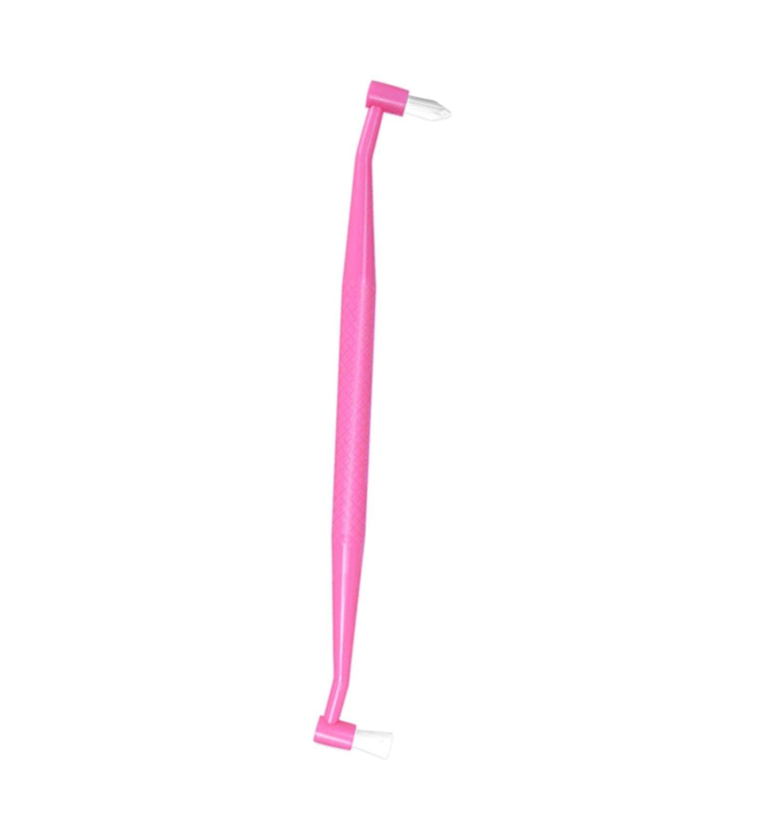 Gralara Dual-Ended Pet Dental Brush for Cats and Dogs - Ergonomic Design for Easy Cleaning Pink - Buy Online on GoSupps.com