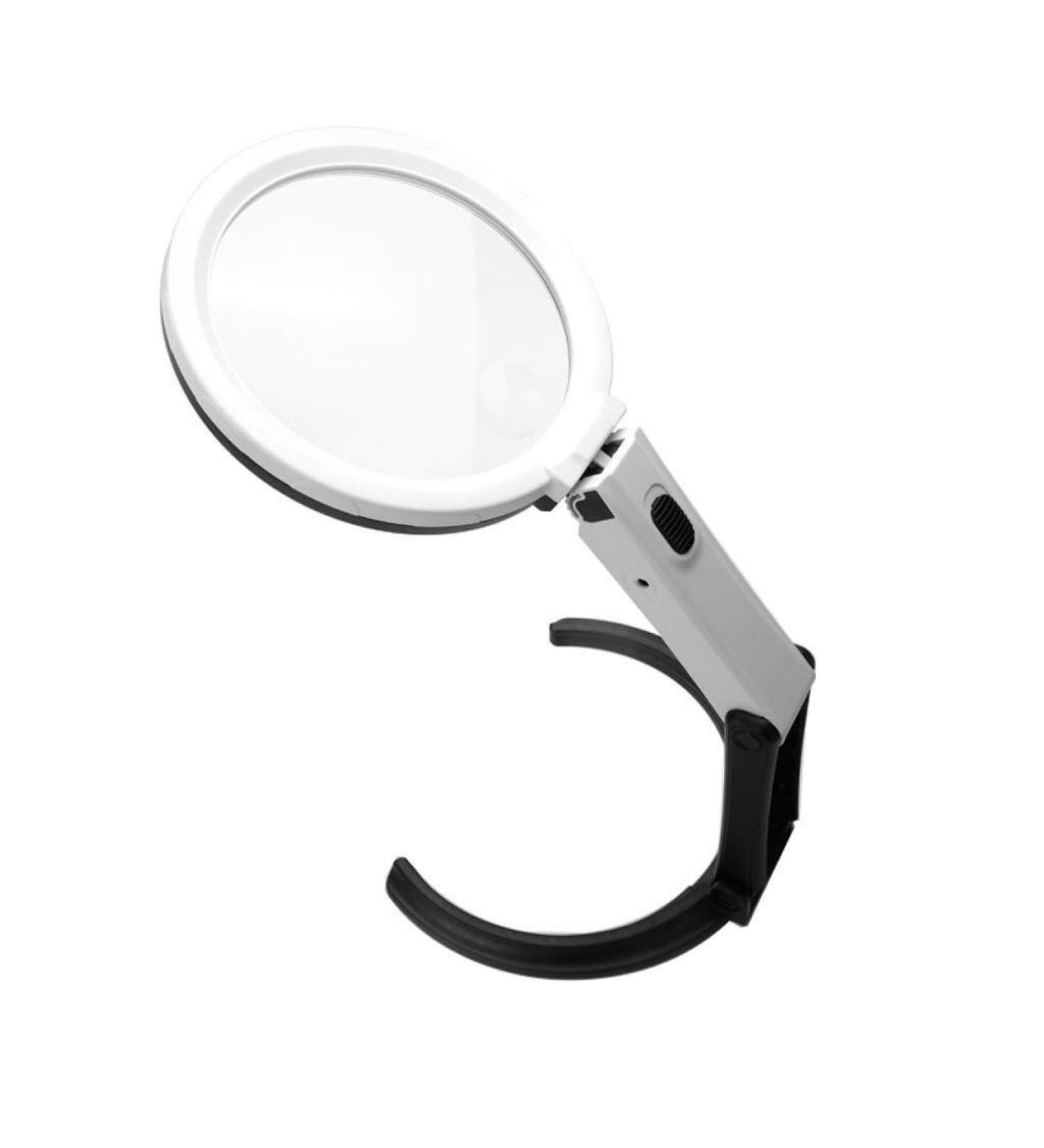 Magnifiers Folding Portable Desktop Repair Magnifier 6 Times 10 Times Large Mirror with LED Lights - Buy Online on GoSupps.com
