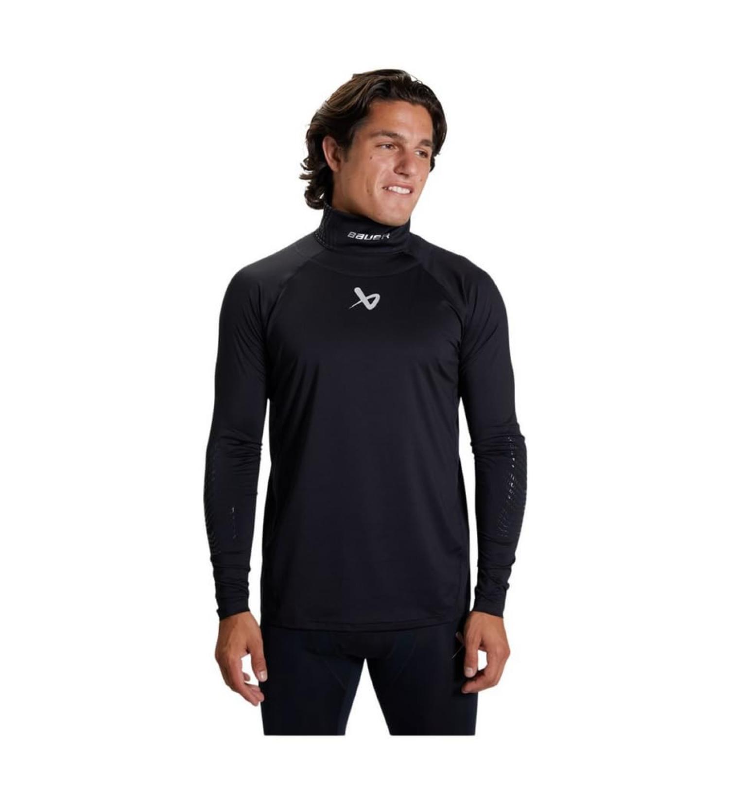 Bauer S22 Long sleeve neckprotector top - Senior