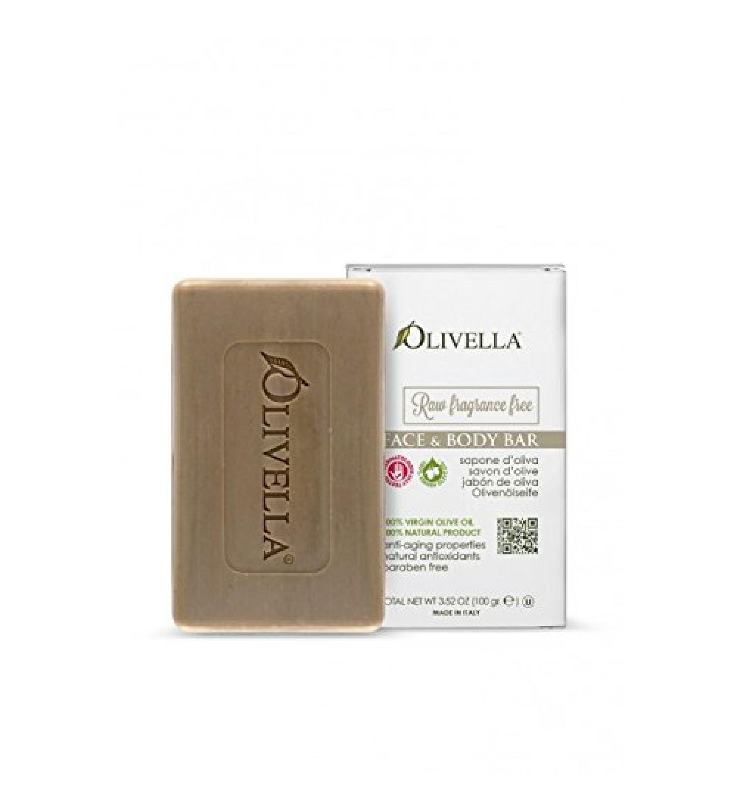 Olivella Face and Body Soap Raw fragrance free All-natural 100 Percent Virgin Olive Oil From Italy 3.52-oz Bars (Pack of 12) by Olivella