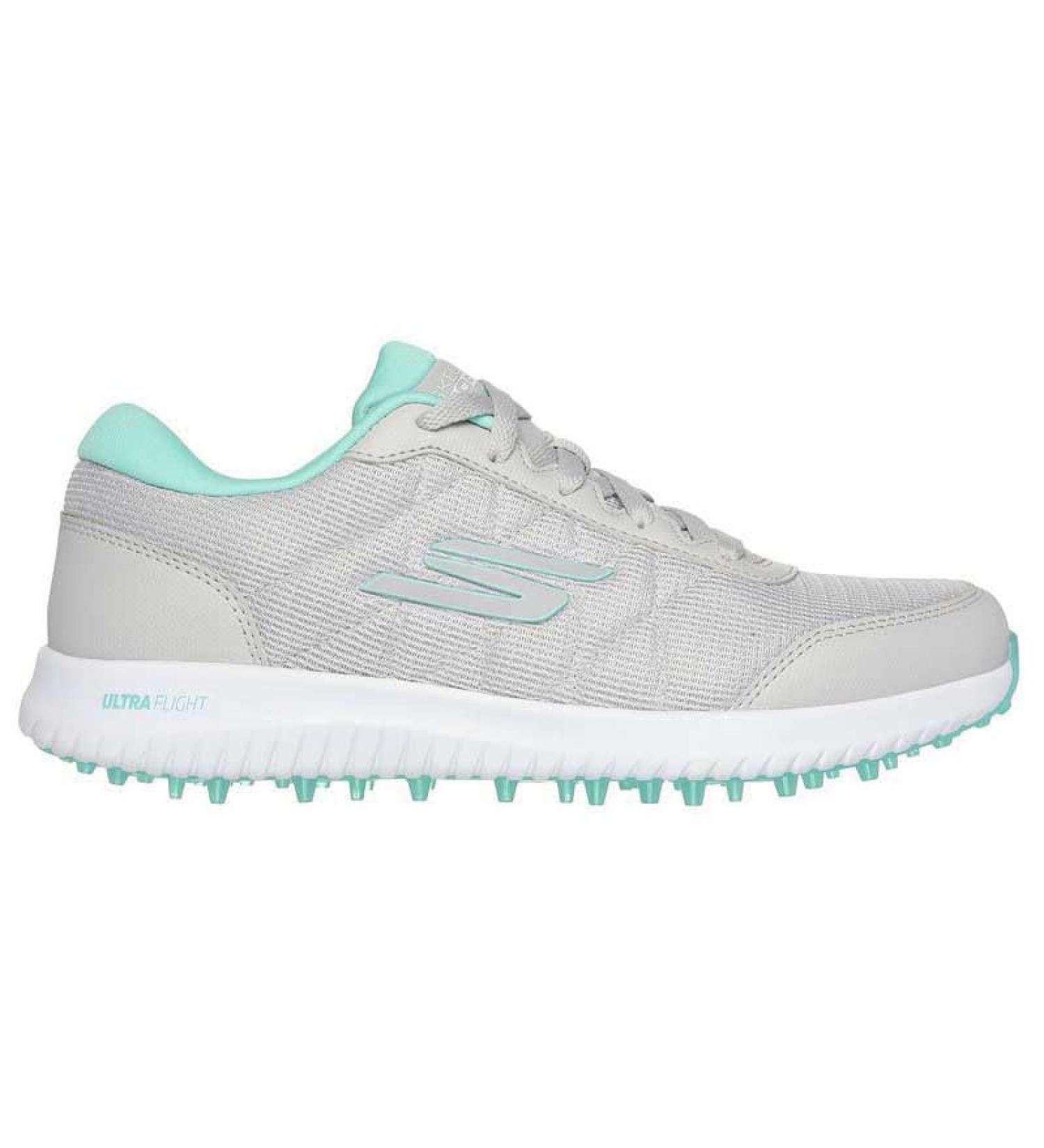 Skechers Women's Max Fairway 4 Spikeless Golf Shoe - Grey/Turquoise 40 EU | International Shipping Available - Buy Online on GoSupps.com