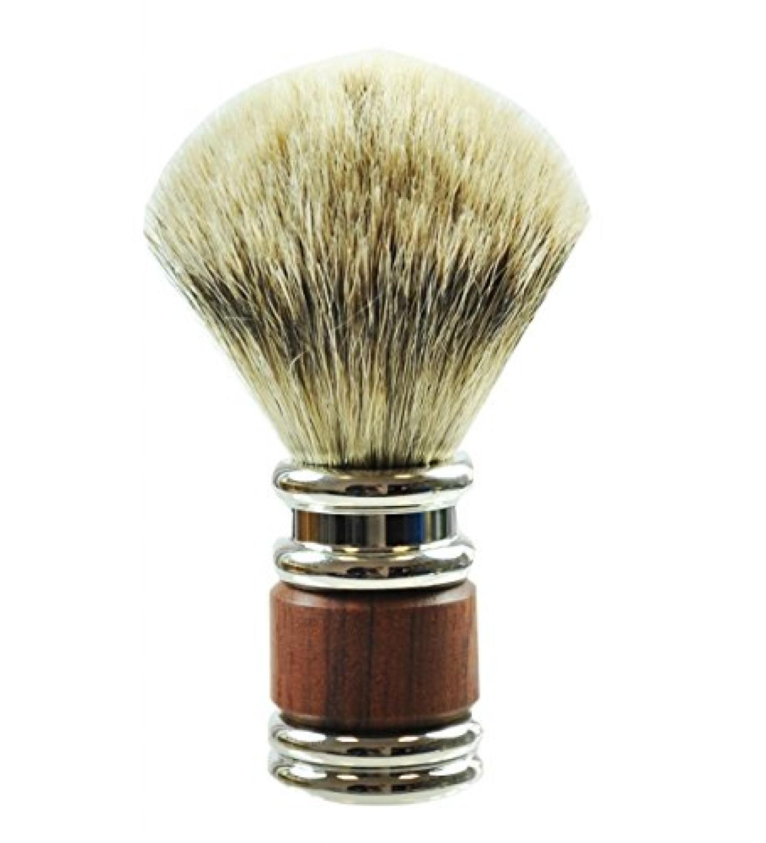 Shaving brush rosewood wood with metal 100% silver tip (small) Golddachs
