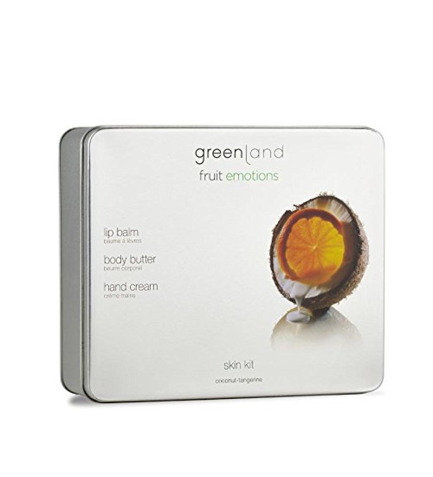 Greenland Kokos Manderine Skincare Kit | Creamy Body Butter, Scented Lip Balm & Natural Alcohol-Free Hand Cream