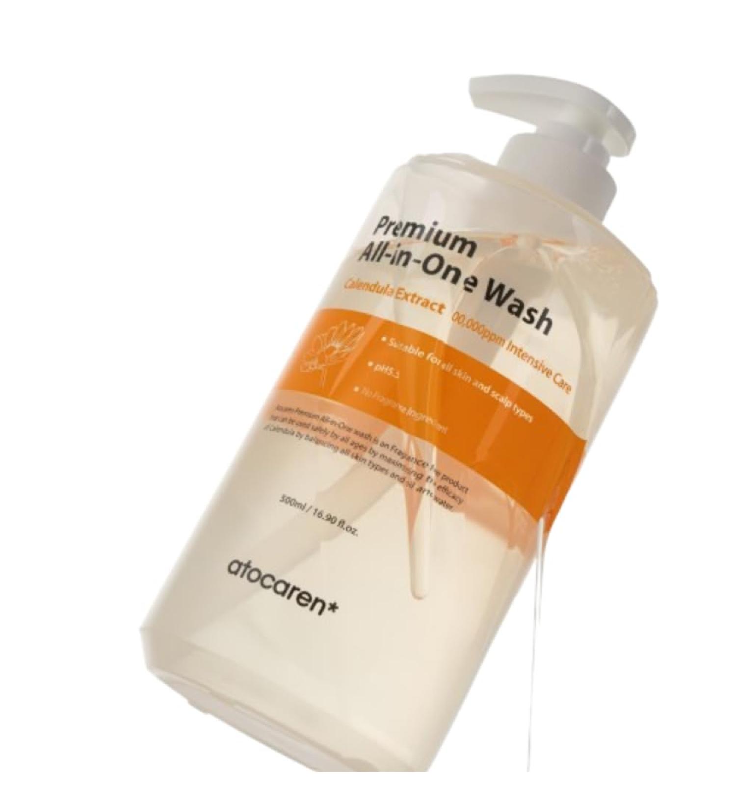 atocaren Calendula Wash Popular Korean All-in-One Cleanser for Scalp Face & Body 100 000ppm Calendula Fragrance-Free Gentle Care for Kids & Adults - Buy Online on GoSupps.com