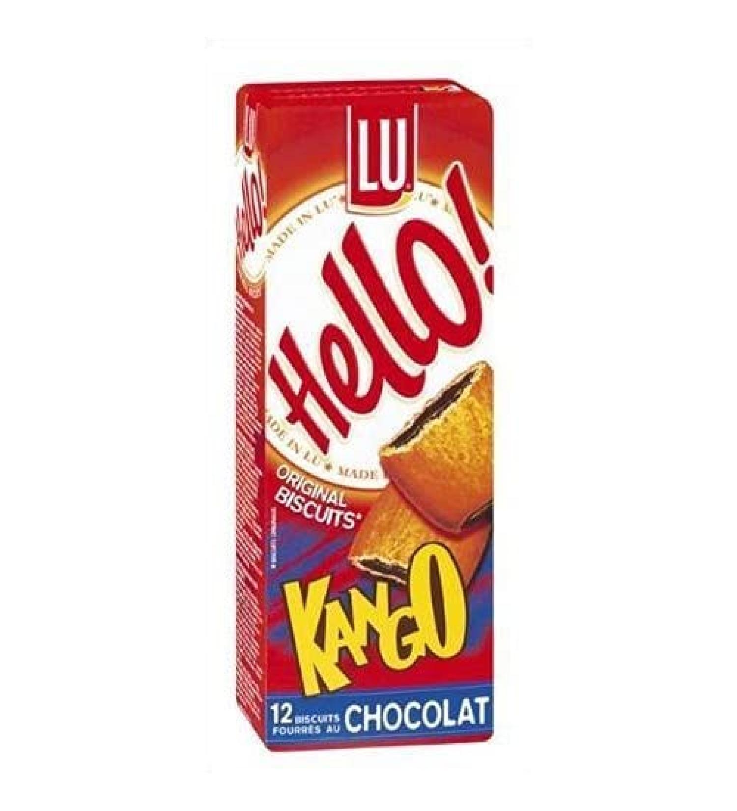G n rique LU HELLO - Kango Chocolate Biscuits 225g - Delicious crunchy mix of biscuits and chocolate - Pack of 4