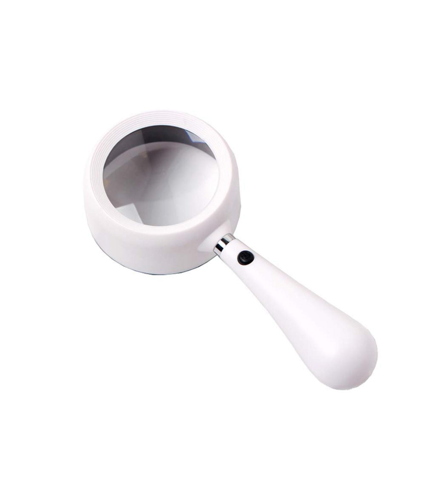 XENITE Magnifying Glass High-Definition Magnifying Glass 20 Times Handheld Light with LED Lights High-time Maintenance Identification Elderly Students Children Reading Magnifying Glass (Color : WH M - Buy Online on GoSupps.com
