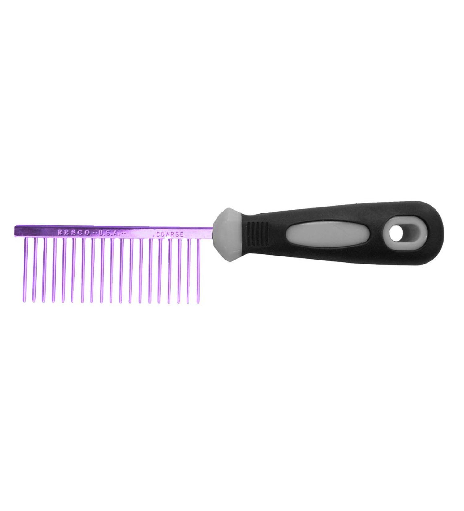 Resco Professional antistatic comb for dogs and cats for fur care steel pencils fine tooth spacing Candy Purple Fine Candy violet