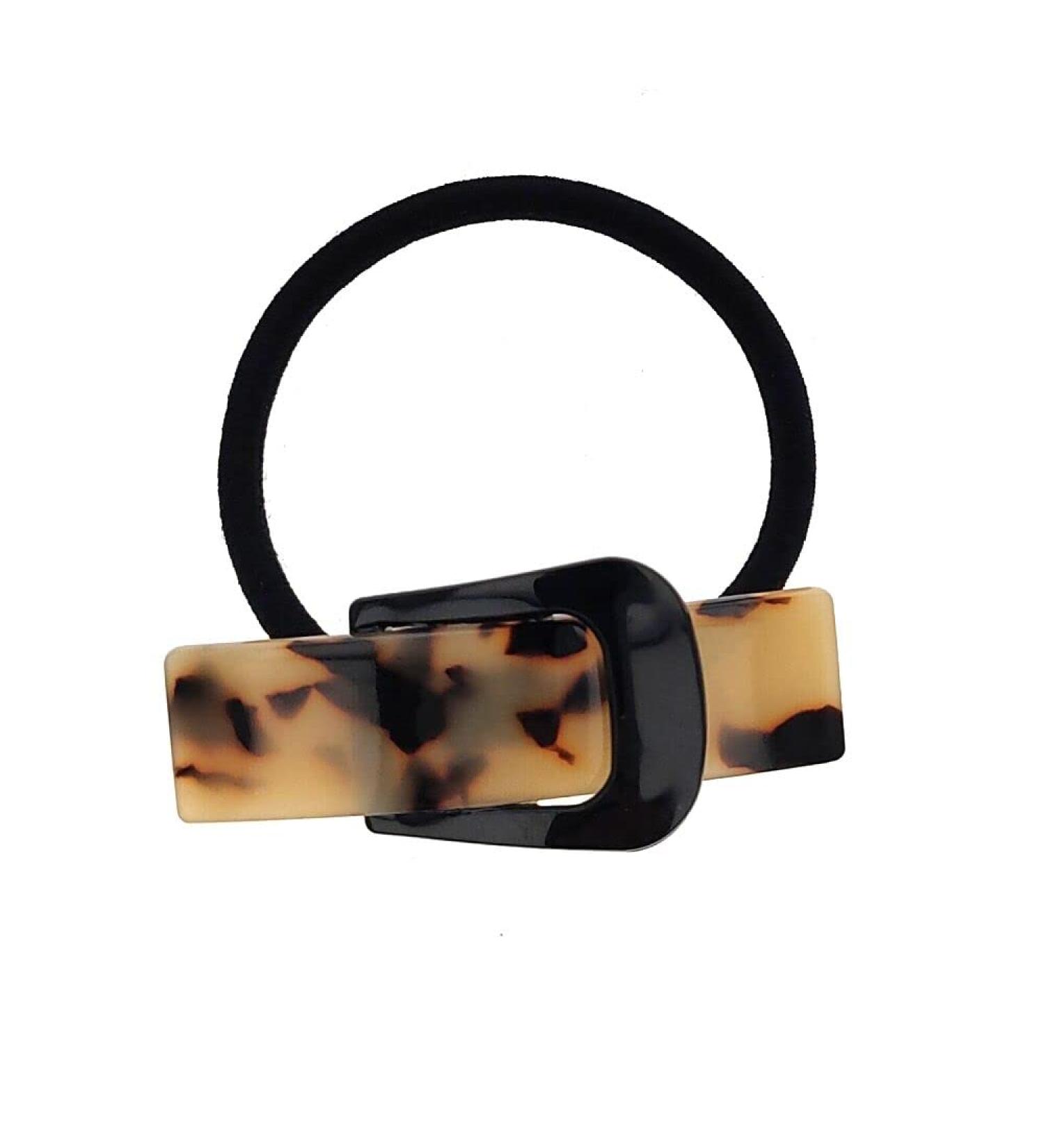 Araban Hair Scrunchie Black Beige Brown Buckle