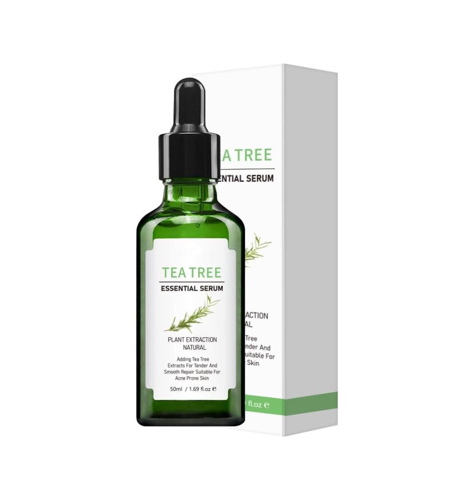 Tea Tree Serum for Face Clear Skin Care Serum with Tea Tree Peppermint and Eucalyptus Oils for Face Helps Target Redness Bumps  - Buy Online on GoSupps.com