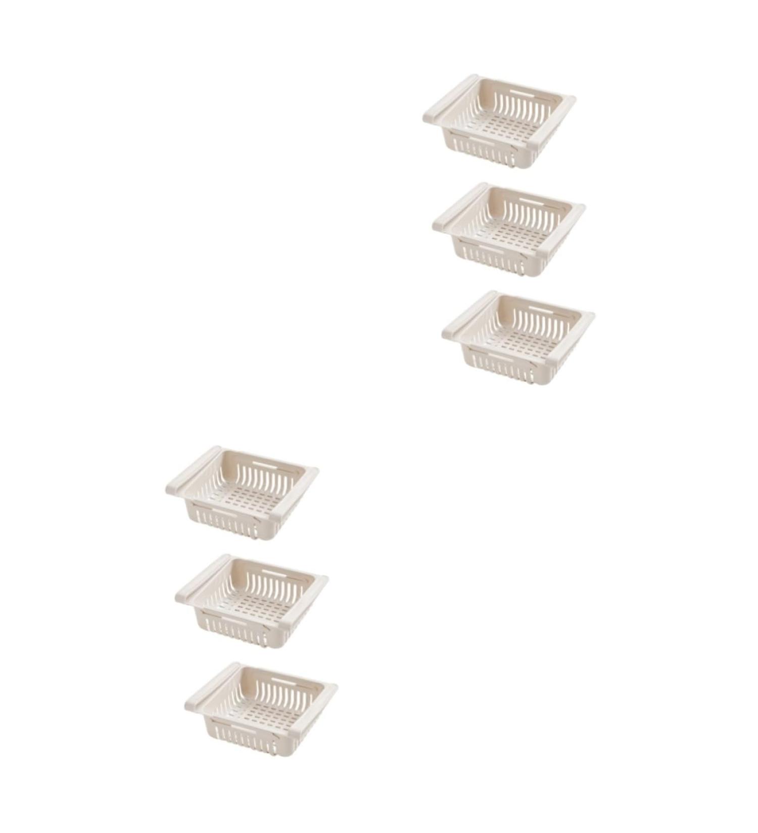 Zerodeko 6 Pcs Hanging Container Basket Fridge Tidy Boxes Food Drain Storage Crisper Drainage Tank Fruit - Buy Online on GoSupps.com