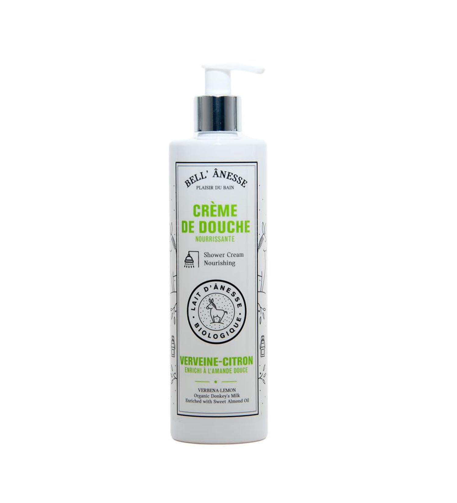 Label Provence - French Shower Cream with Organic Donkey Milk and Sweet Almond Oil - Lemon Verbena Fragrance - 400ml Bottle