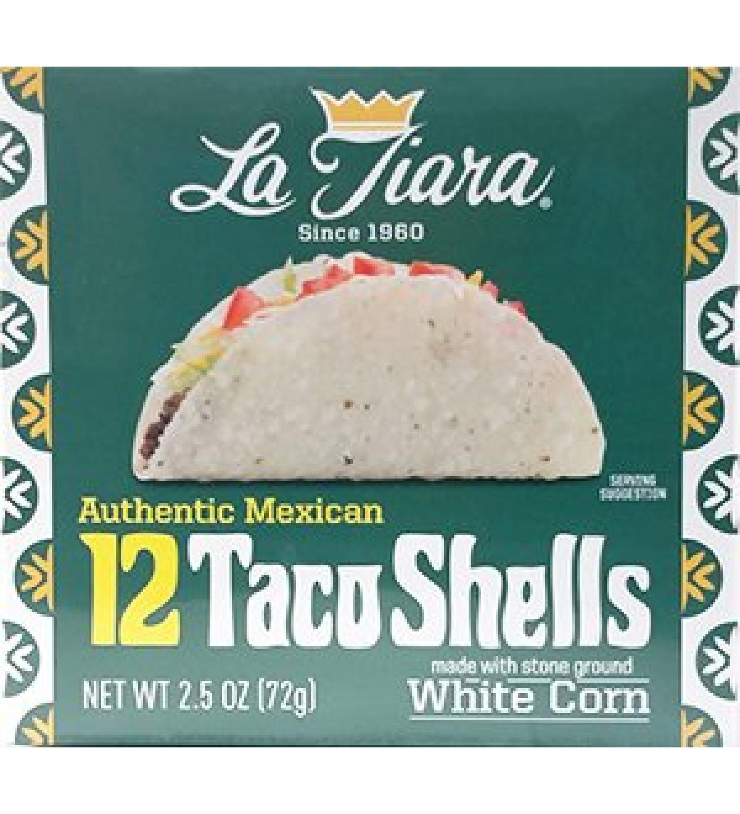 La Tiara White Taco Shell (Box of 12) - Buy Online on GoSupps.com