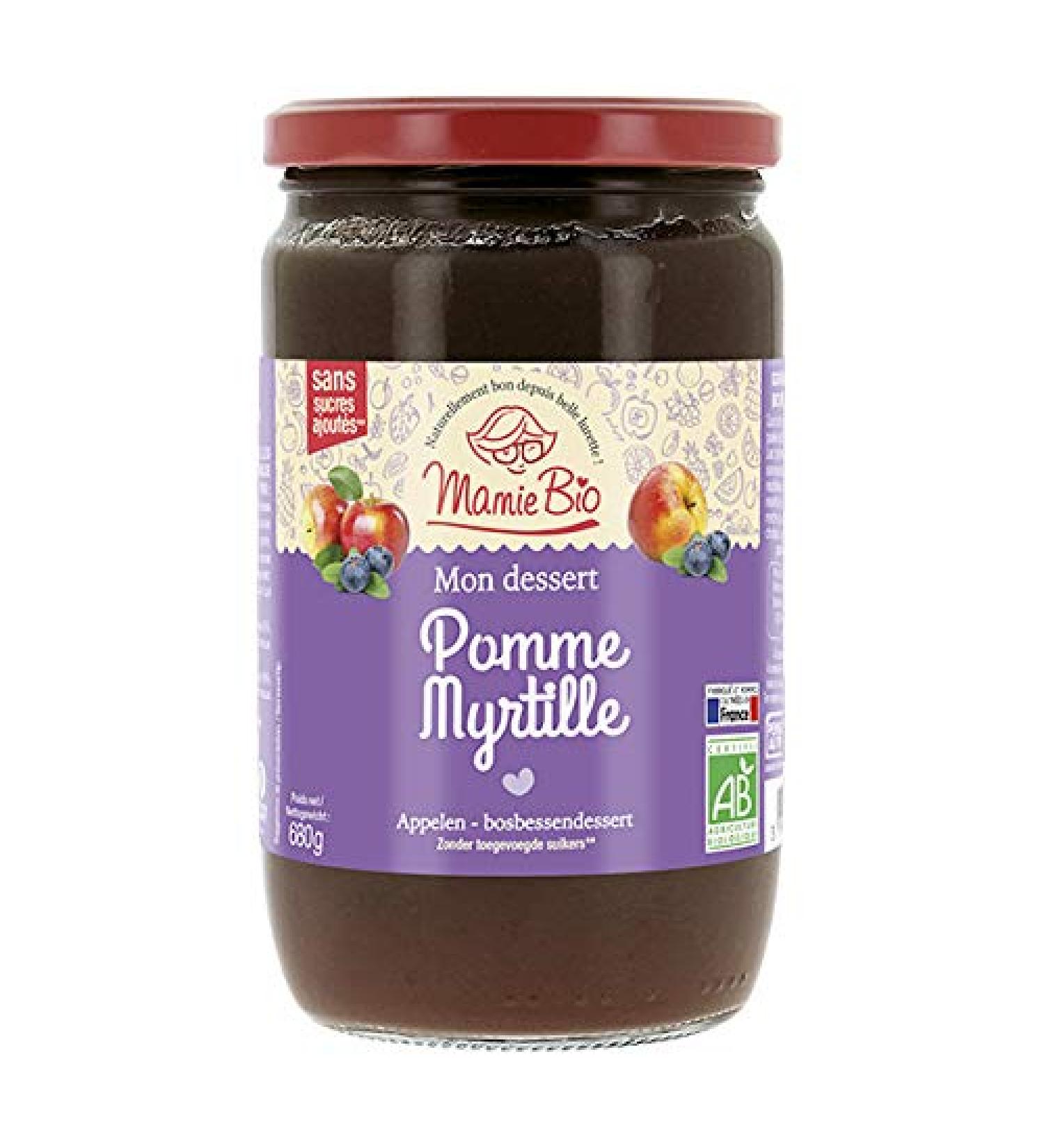 Mamie Bio - Puree Apples France & Blueberries No Added Sugar 680G - Sold per unit - Buy Online on GoSupps.com