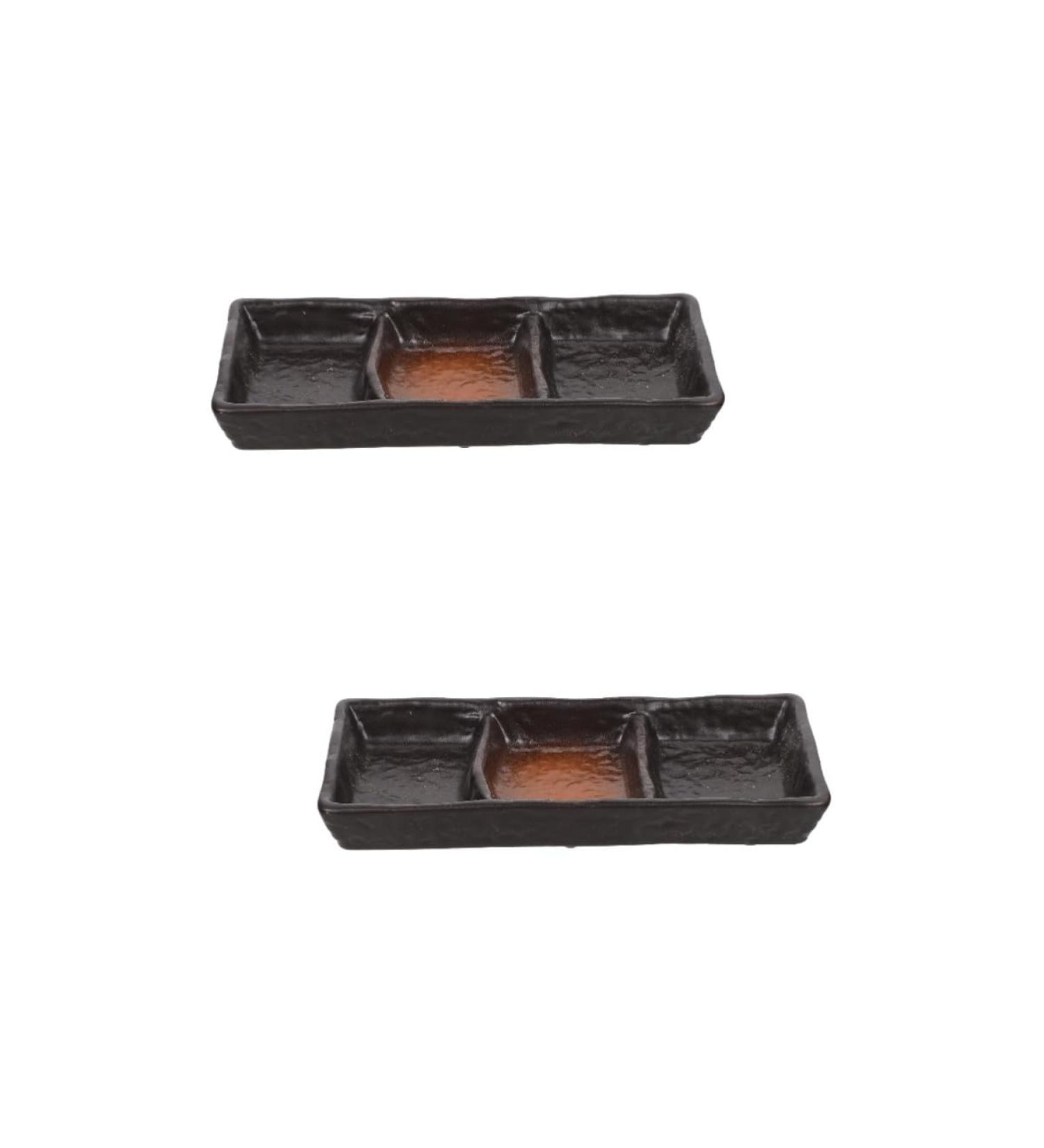 Zerodeko 2 Pcs Sauce Dish Stainless Steel Sauce Bowl Serving Saucers Mini Sushi Dipping Bowls Food Trays Seasoning Dish Grid Ceramic Seasoning Bowls Snack Dishes Ceramics Japanese-Style 20.5X8X3.2CMx2pcs Orangex2pcs - Buy Online on GoSupps.com