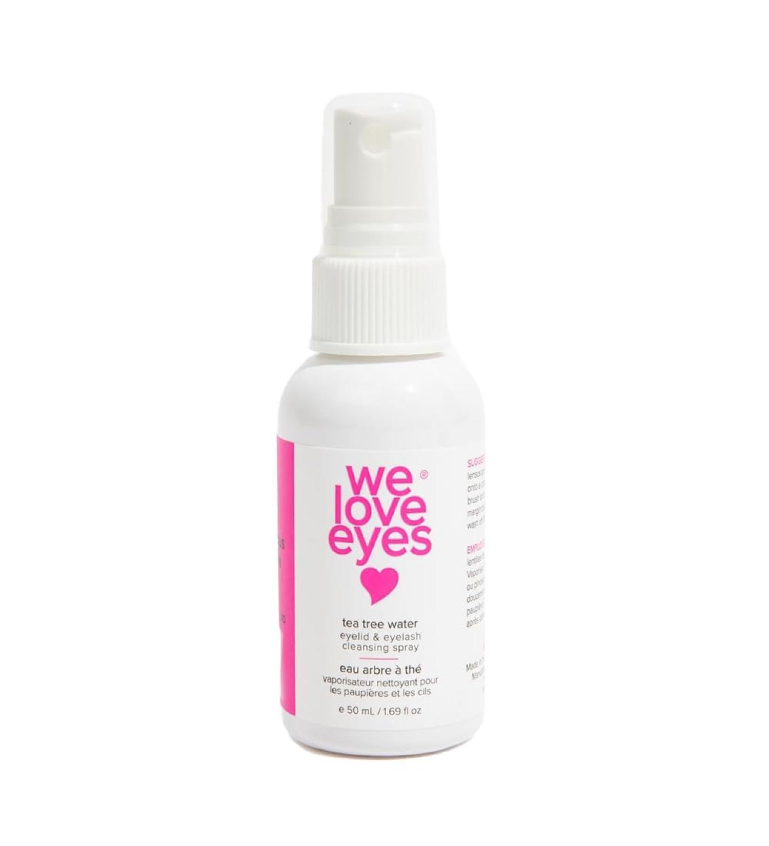 We Love Eyes Tea Tree Eyelid & Eyelash Cleansing Spray - 100% Oil Free No Rinse Formula for Lash Extensions - Gentle Debris Removal - Buy Online on GoSupps.com