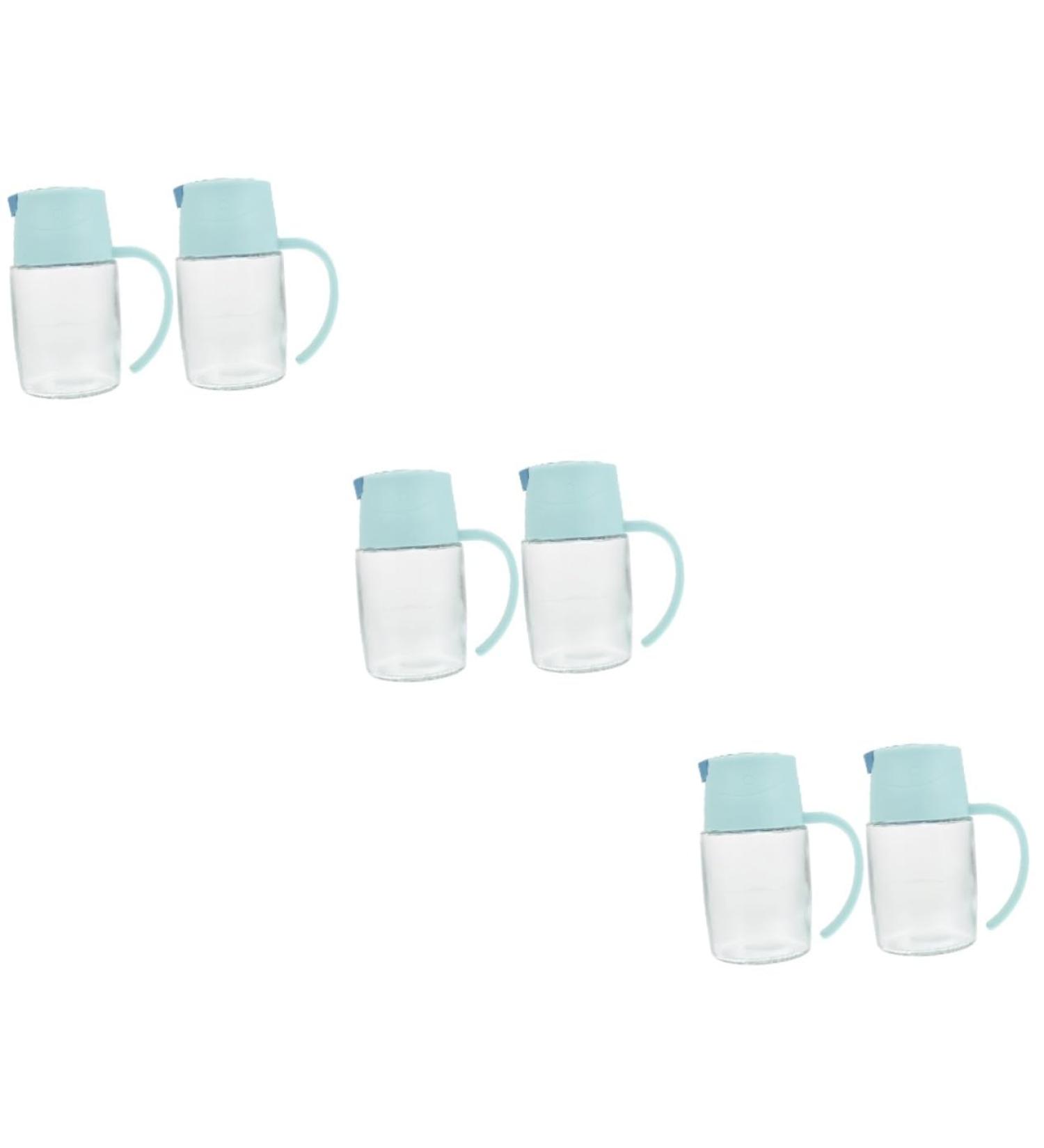 Zerodeko 6 Pcs Condiment Bottles Cooking Oil Dispenser Sugar Jar Oil and Vinegar Jars Condiment Containers Soy Sauce Dispenser Oil Container Vinegar Pot Soy Sauce Bottle Glass Leakproof 13.2X11X7.2CMx3pcs Bluex3pcs - Buy Online on GoSupps.com