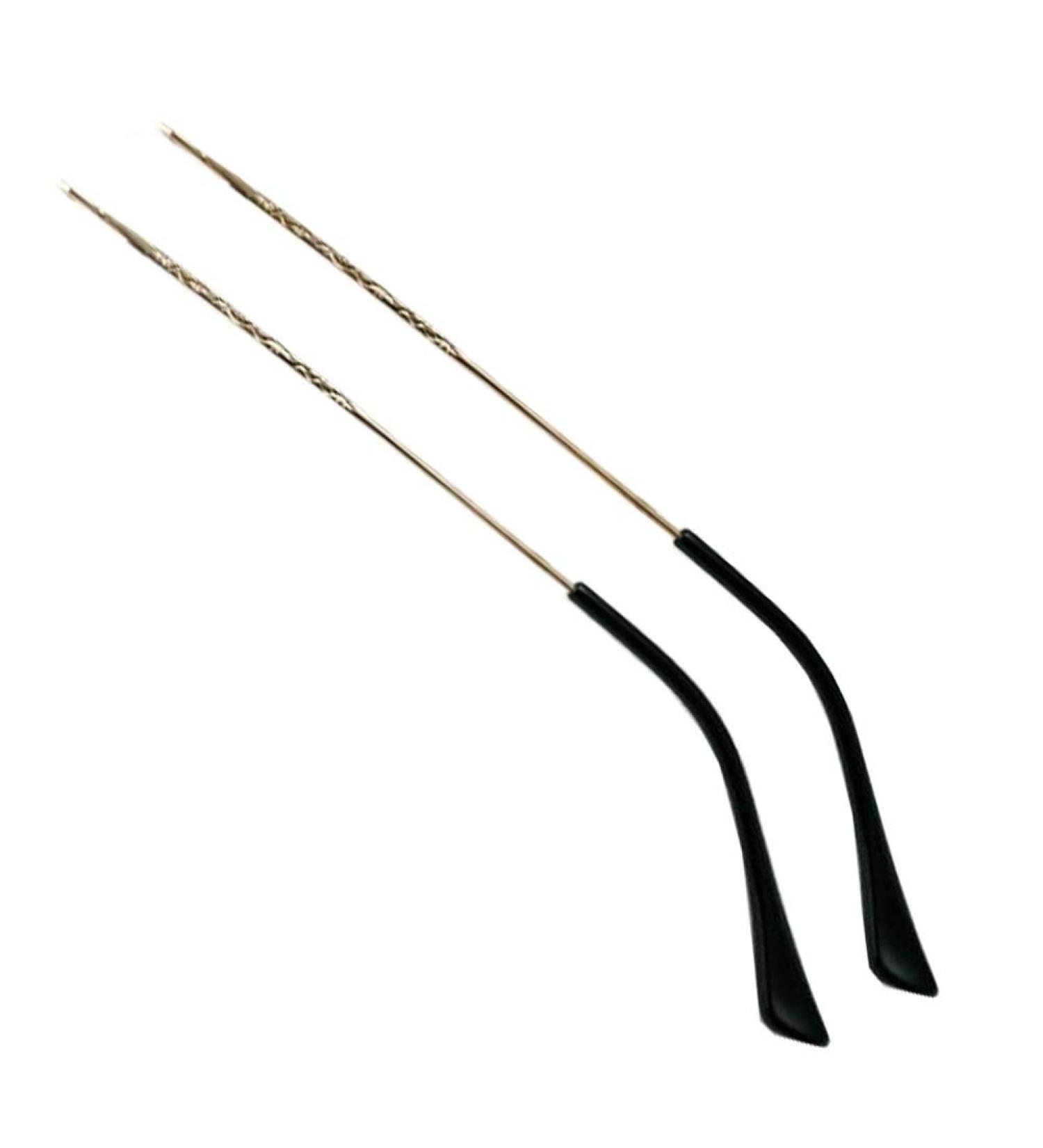 LUBrel Eyeglass Legs Eyeglass Temples 1 Pair Gold Vintage Patterned Soft Metal Eyeglass Replacement Temples