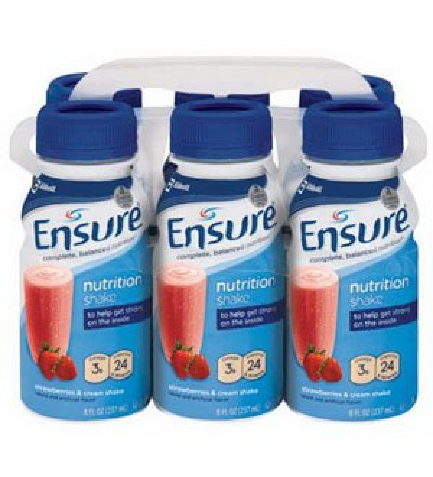 Abbott Nutrition 5257234 Ensure Strawberries & Cream Shake Retail 8Oz. Btl Abbott Nutrition - Each 1