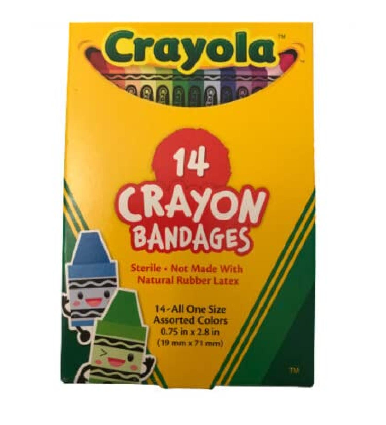 Crayon Shaped Kids Bandaid - Flexible Adhesive Bandages for Wound Care | First Aid Kit for Minor Cuts, Scrapes, Abrasions & Burns - 1 Pack - Buy Online on GoSupps.com