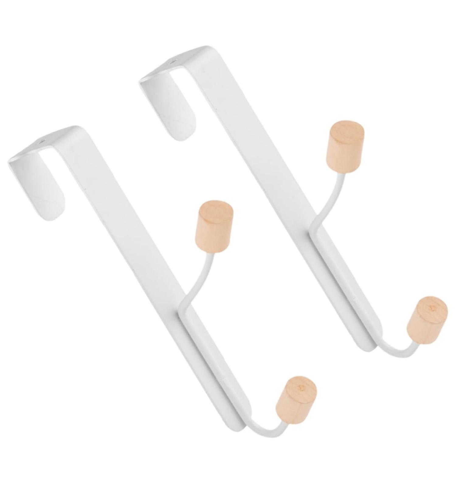 ABOOFAN 2pcs No Punching Door Hook Heavy Duty Clothes Rack Coat Hanging Holder Over Door Organizer Rack Bags - Buy Online on GoSupps.com
