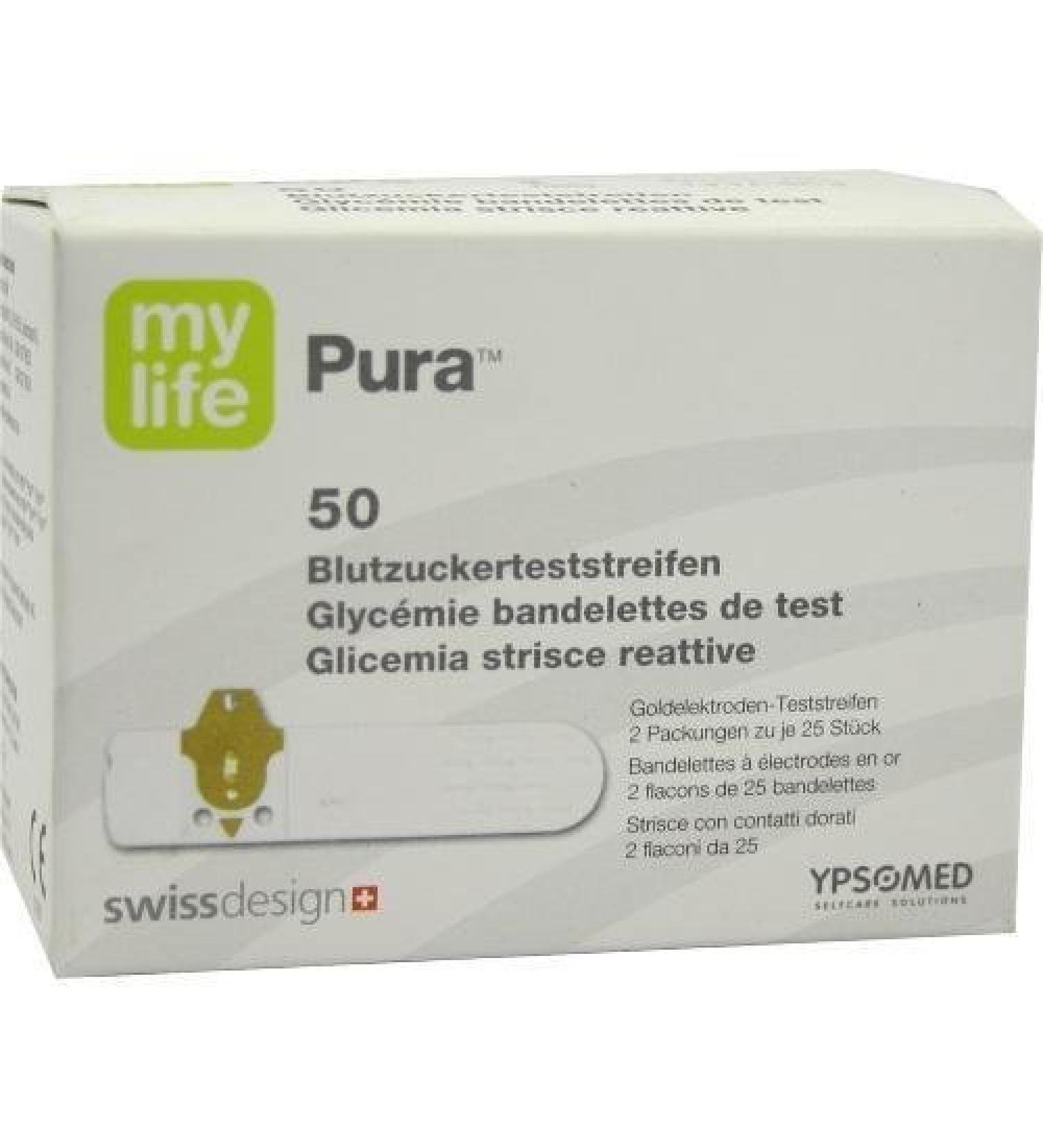 mylife Pura blood sugar test strips 50 pcs by Ypsomed GmbH