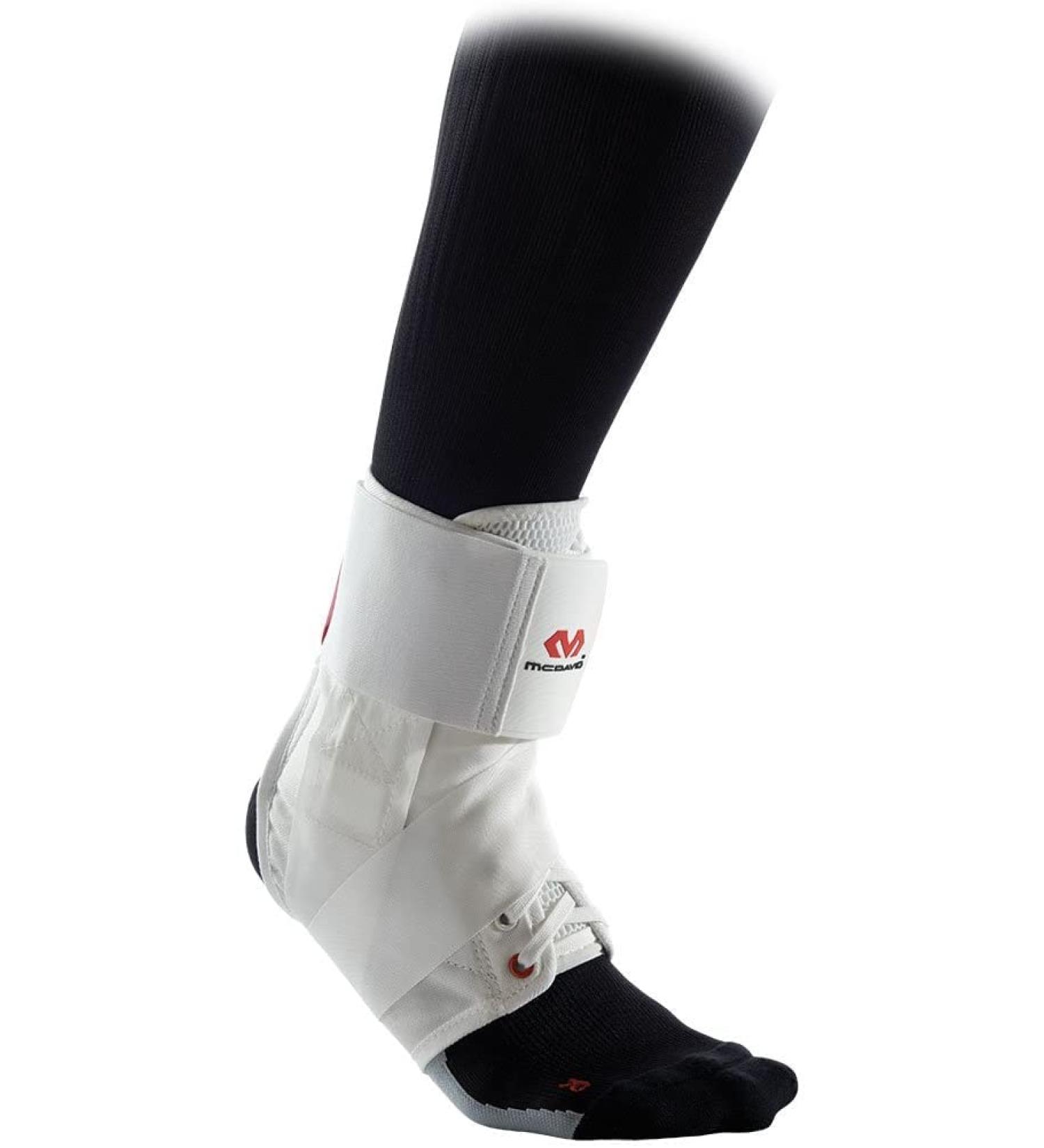 McDavid Light Ankle Brace with Figure-8 Strap - Medium White | Support for Active Lifestyles - Buy Online on GoSupps.com