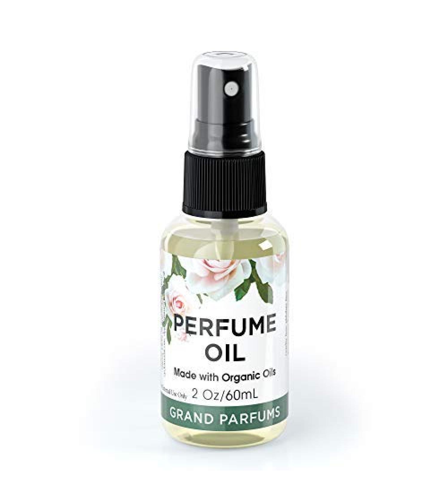 Grand Parfums FRESH CUT ROSES Perfume Spray On Fragrance Oil 2 Oz Hand Blended with Organic and Essential Oils | Alcohol-Free and Preservative Free | Made to Order