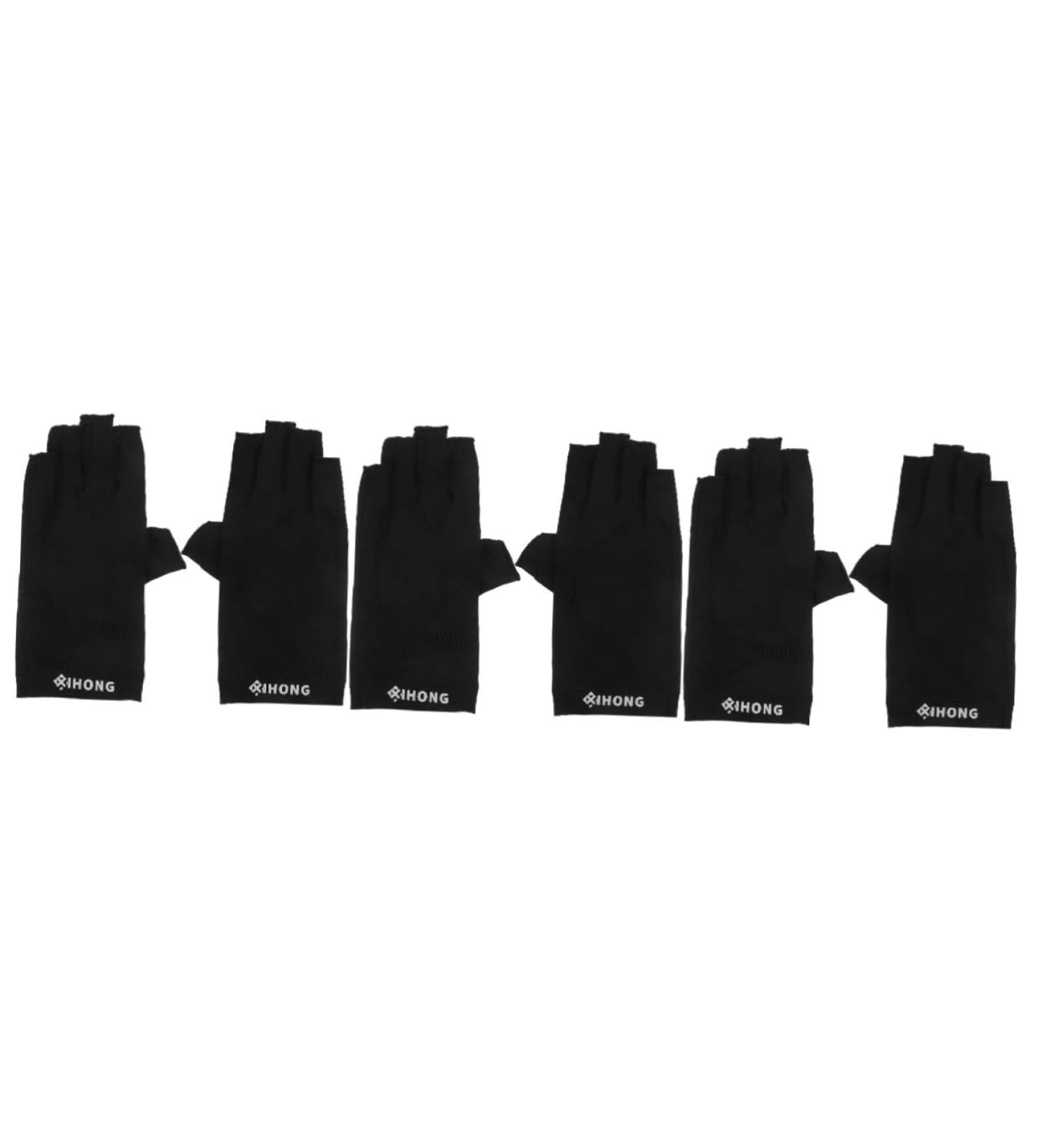 ABOOFAN 3 Pairs Uv Gloves Uv Finger Protection Nails Uv Protection Gloves Uv Shield Gloves Touchscreen Gloves Nail Gel Manicure Gloves Uv Protection Girl Skin Care Products Women's Fabric - Buy Online on GoSupps.com