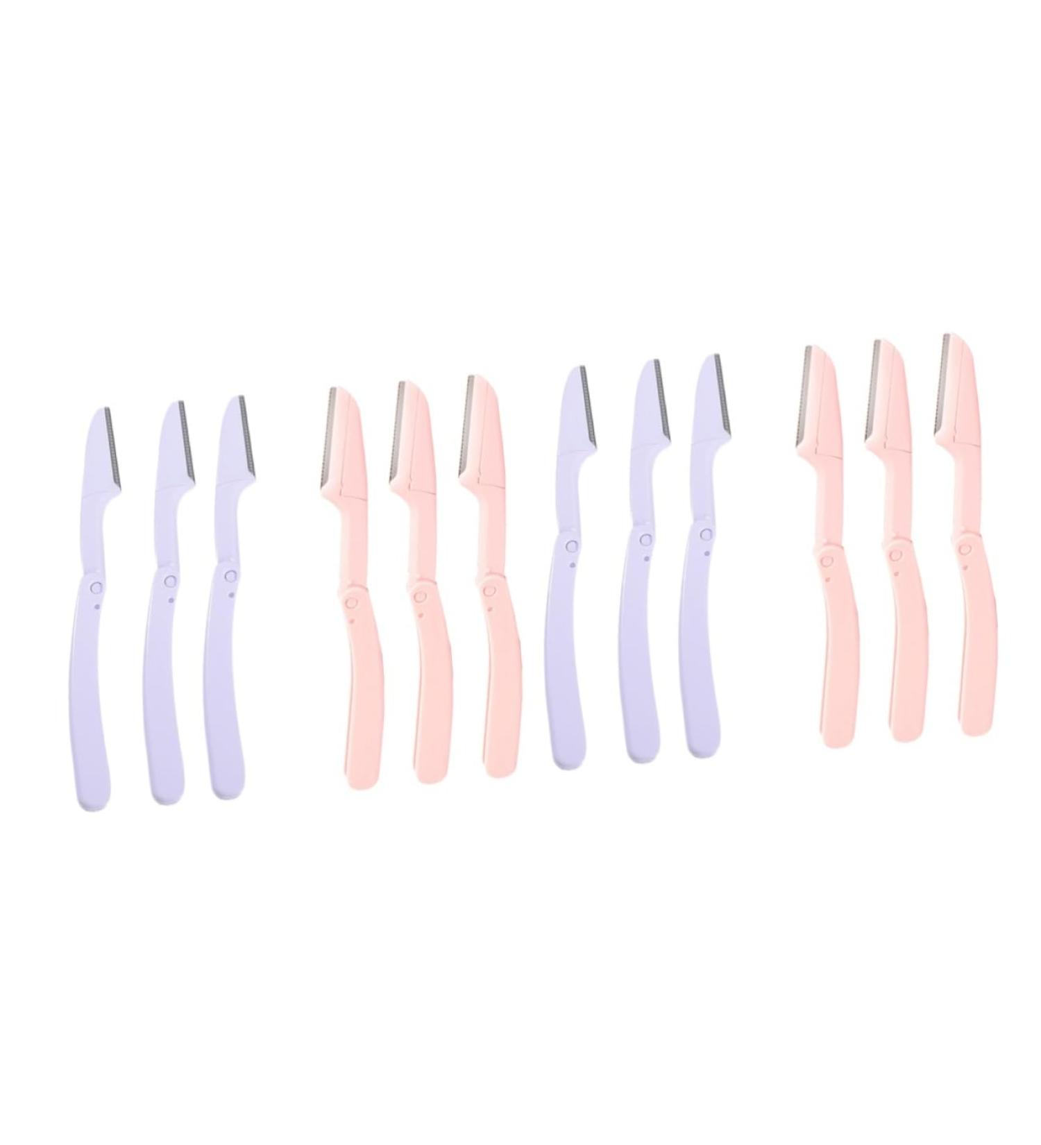 FRCOLOR 12 Pcs Eyebrow Shaving Tool - Facial Hair Remover & Eyebrow Shaper Razor for Flawless Beauty - Purple Cosmetic Trimmer - Buy Online on GoSupps.com