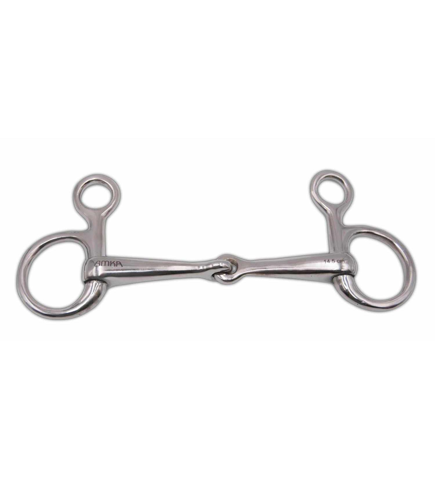 AMKA Baucher Bridle with Solid Single Jointed Bit - 14.5 inch | International Shipping Available - Buy Online on GoSupps.com