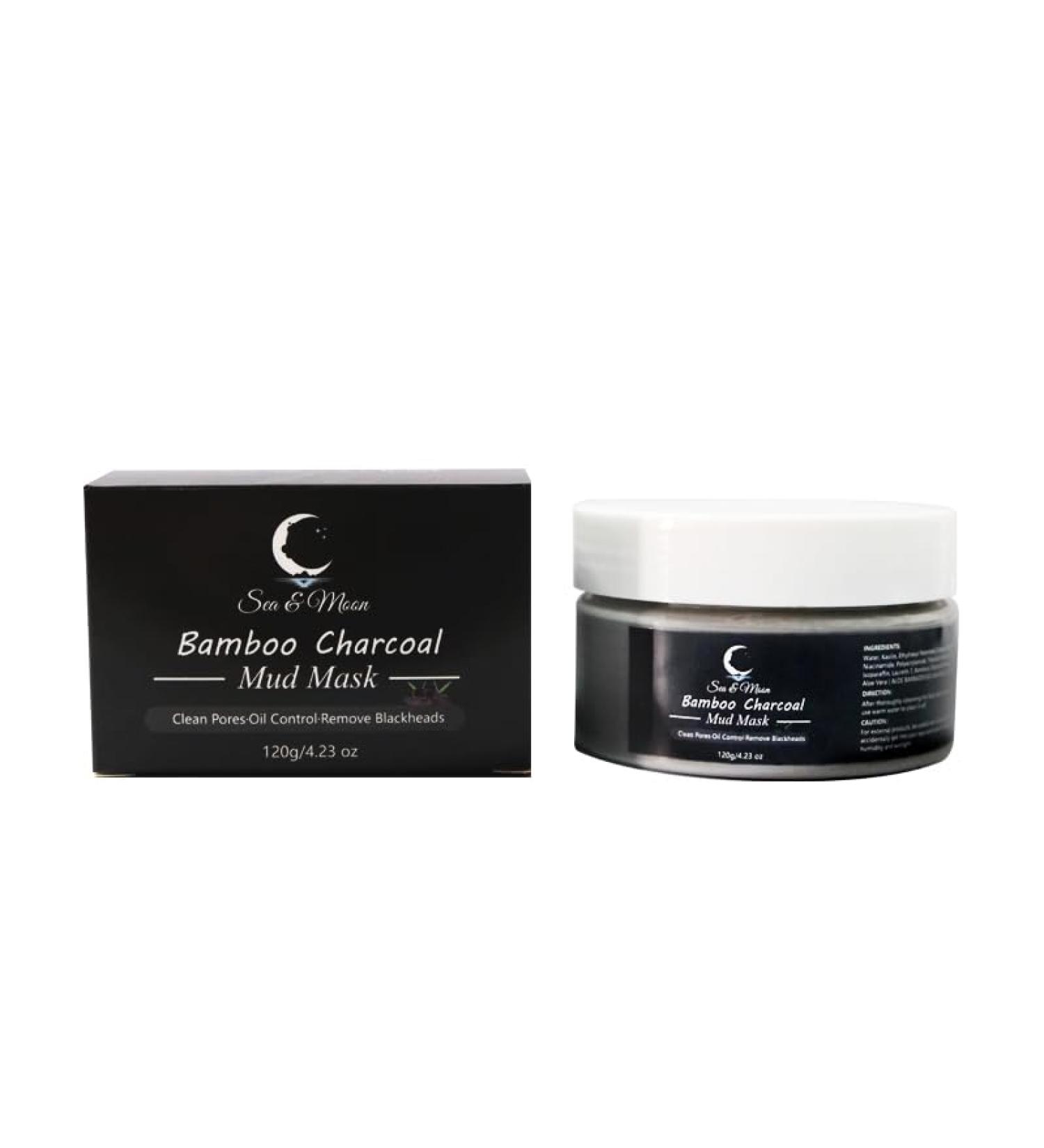 Mud Clay Face Mask Mud Mask Hydrating Moisturizing Deep Pore Cleansing Acne Treatment Detox Spa Facial Mask Face Masks Beauty Skin Care 120g (Bamboo Charcoal Mud Mask) - Buy Online on GoSupps.com