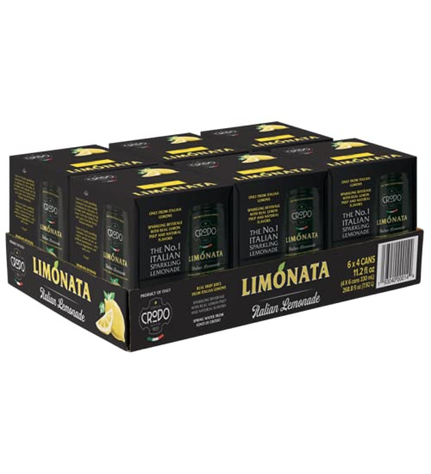 Fonti Di Crodo Limonata Italian Sparkling Lemonade 11.2 oz. Cans - Pack of 24 - Buy Online on GoSupps.com