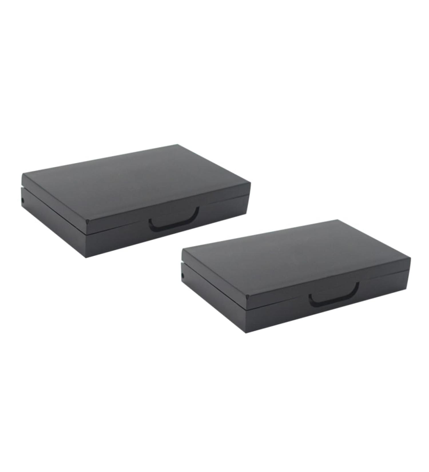 FOMIYES 4pcs Box Makeup Eyeshadow Highlighters Cosmetic Empty Eyeshadow Palette Matchbox Mini Blush Powder 4.5X7.2CM Black 2 - Buy Online on GoSupps.com