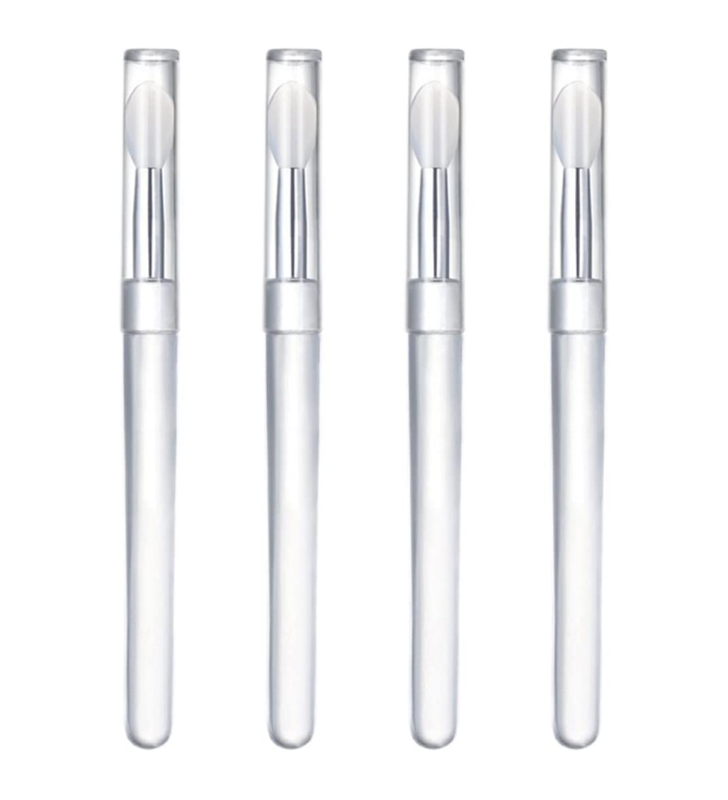 Silicone Lip Brushes - Portable Lipstick Applicator Wands & Mini Lip Scrub Brush (4PCS) for Perfect Lips | Shop Internationally - Buy Online on GoSupps.com