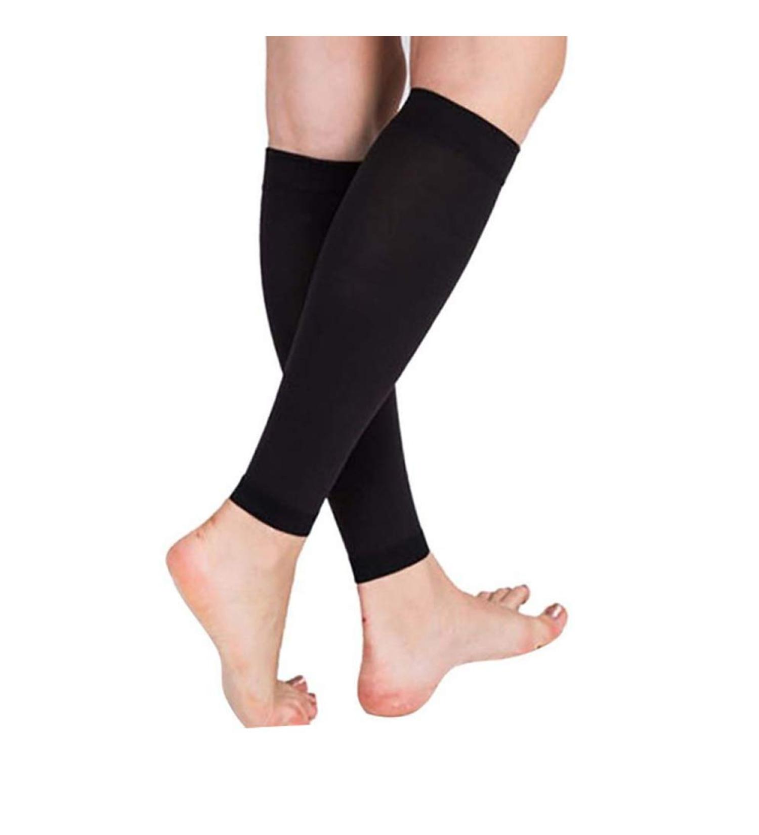 Buy Tektrum Calf Shin Compression Sleeves 20-30mmHg for Men & Women - Black Large | Medical Grade Support - Buy Online on GoSupps.com