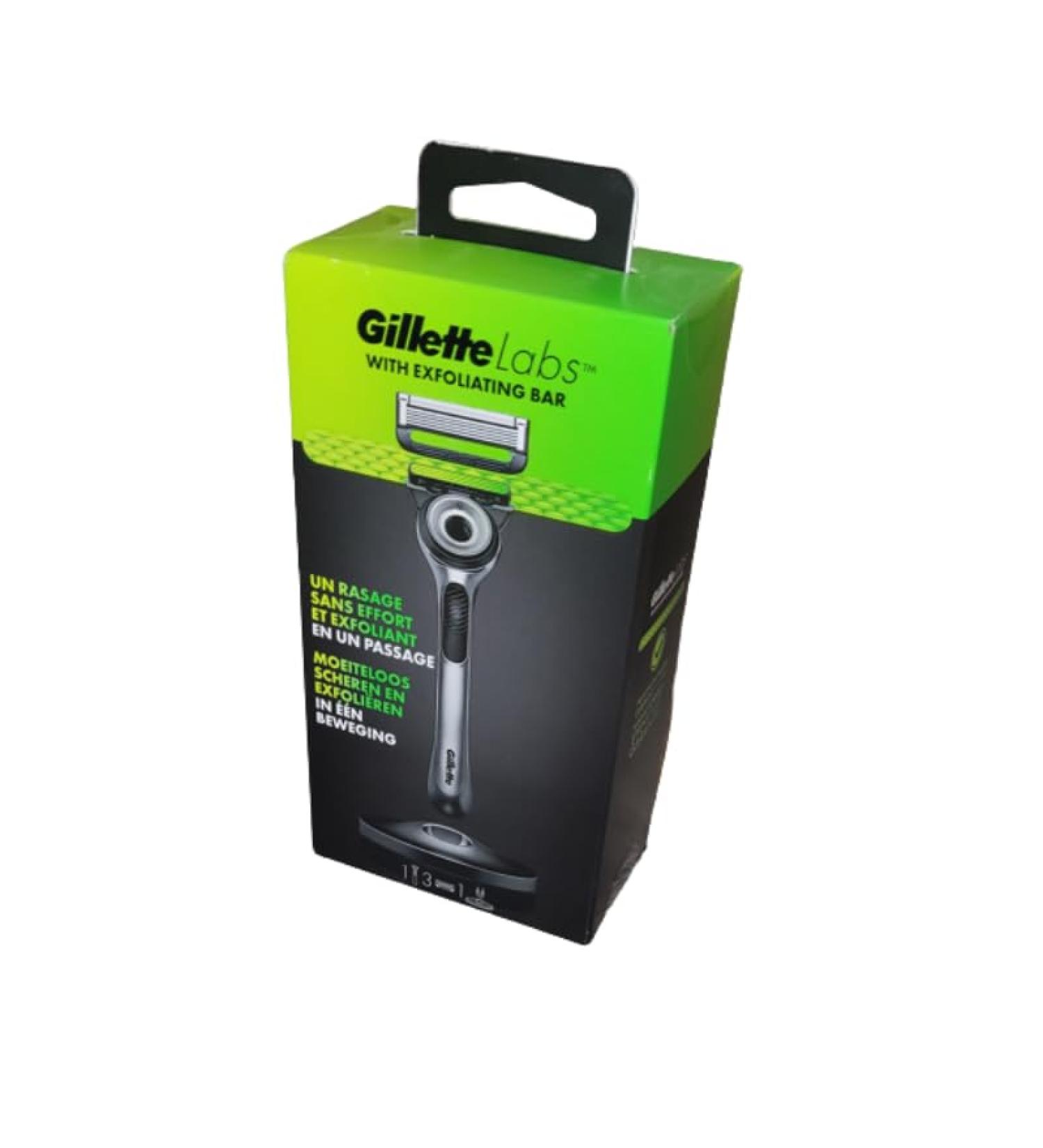 Gillette labs with peeling rod Gillette men's razor 1 handle 1 refill blade including magnetic premium holder 1 handle + 1 replacement blade