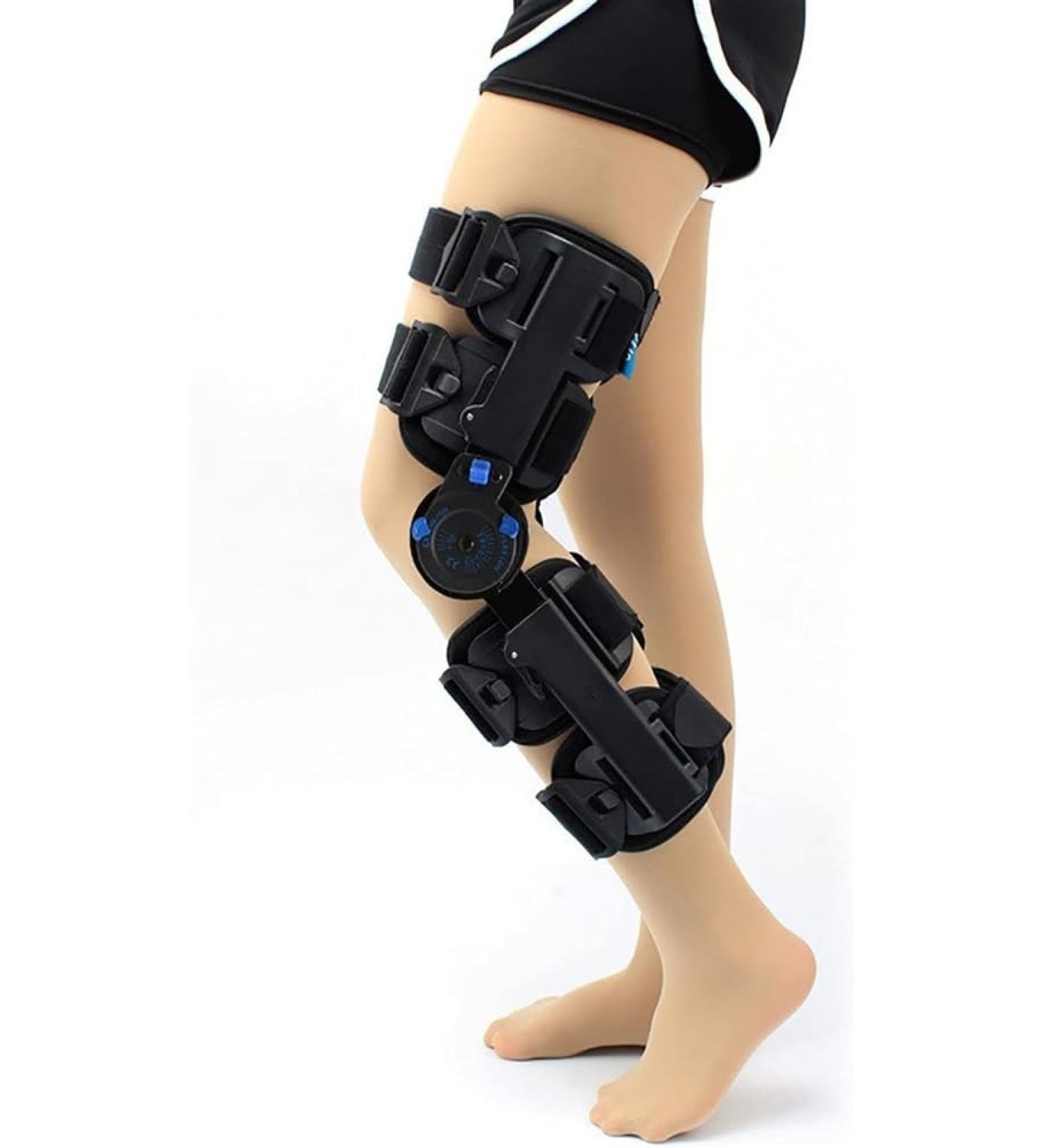 Post Op Knee Brace - Adjustable Articulated Orthosis for Men & Women | Support Stabilizer for Left & Right Leg (47-72cm - Buy Online on GoSupps.com