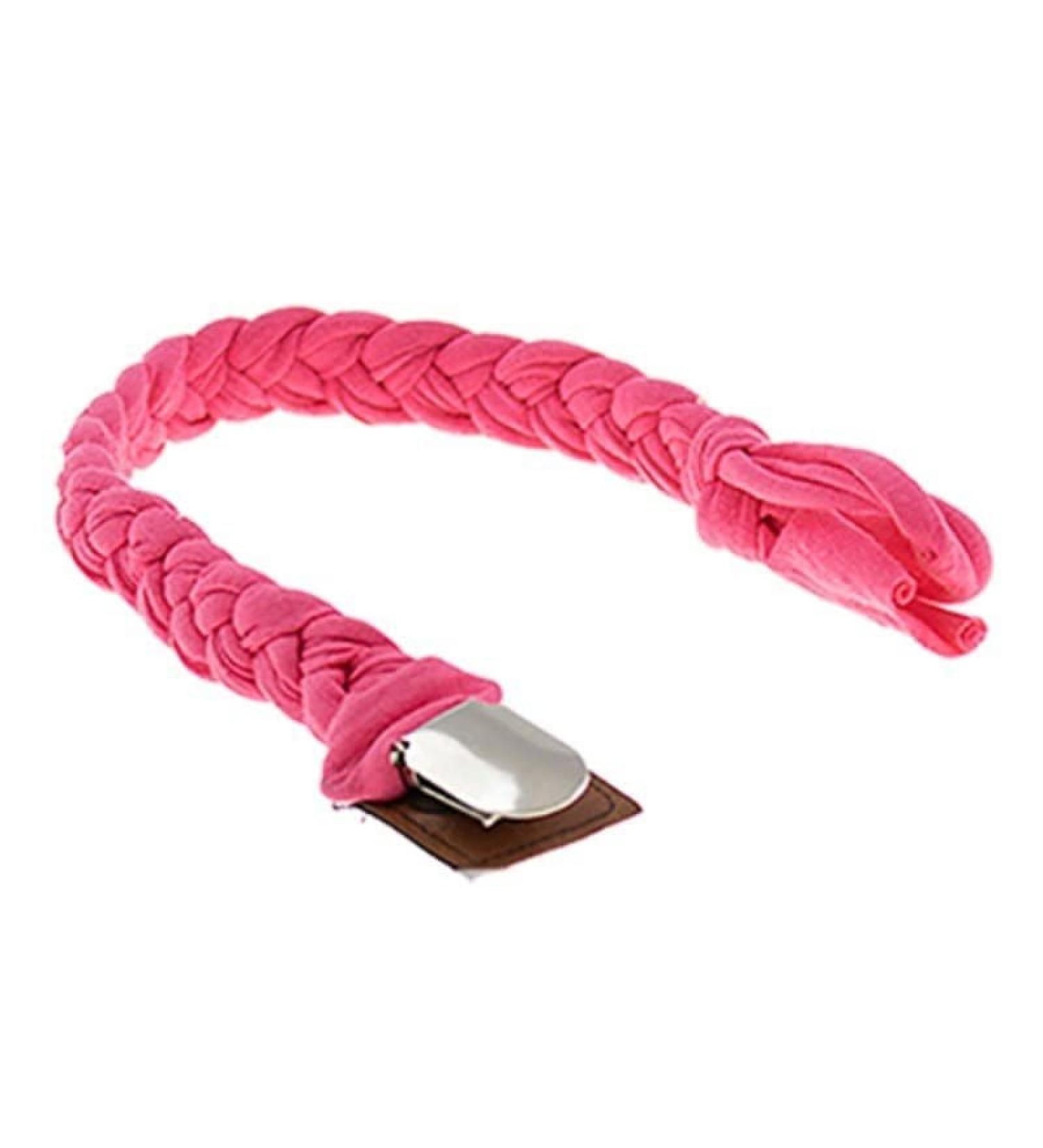 Hi Little One Braids Hanging Pacifier Holder Coral