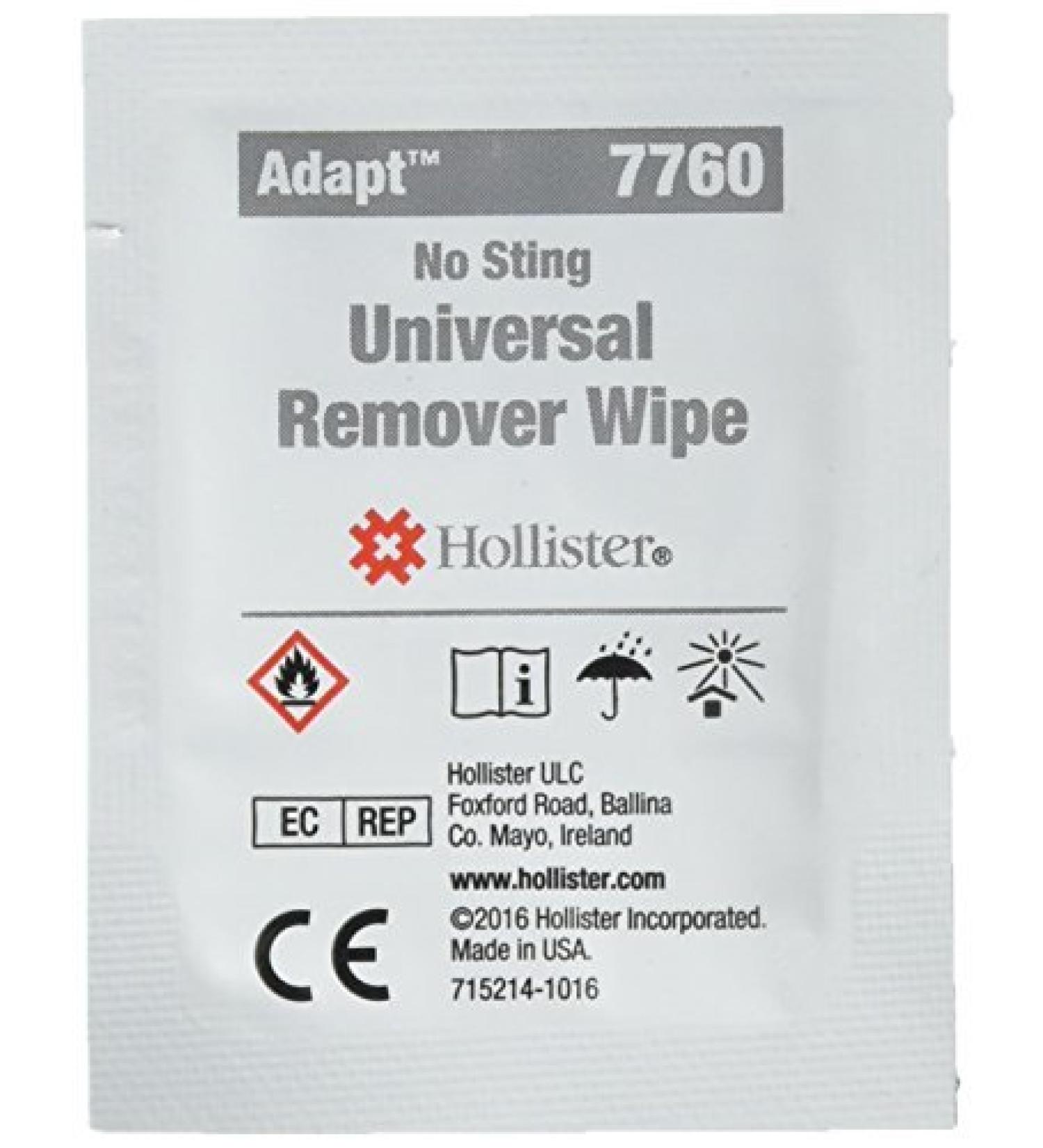 Hollister Adhesive & Barrier Remover Wipes, 50 (7760) Category: Ostomy Supplies