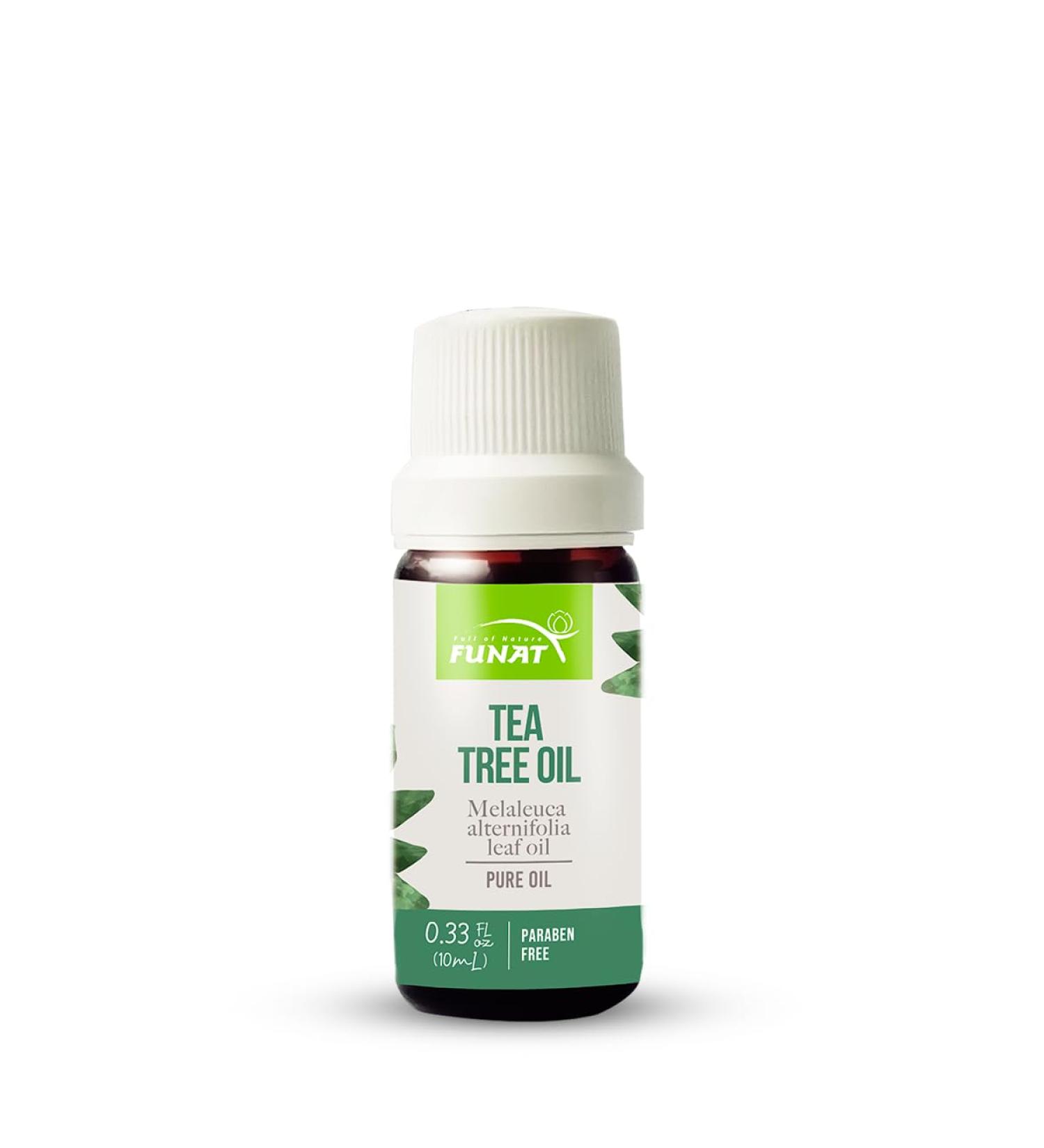 FULL OF NATURE FUNAT Tea Tree Essential Oil 10 ml soothes Wounds colds and Many Skin ailments. Tea Tree Oil is an Incredibly Potent Purifier That May be able to Soothe and Soften Skin.